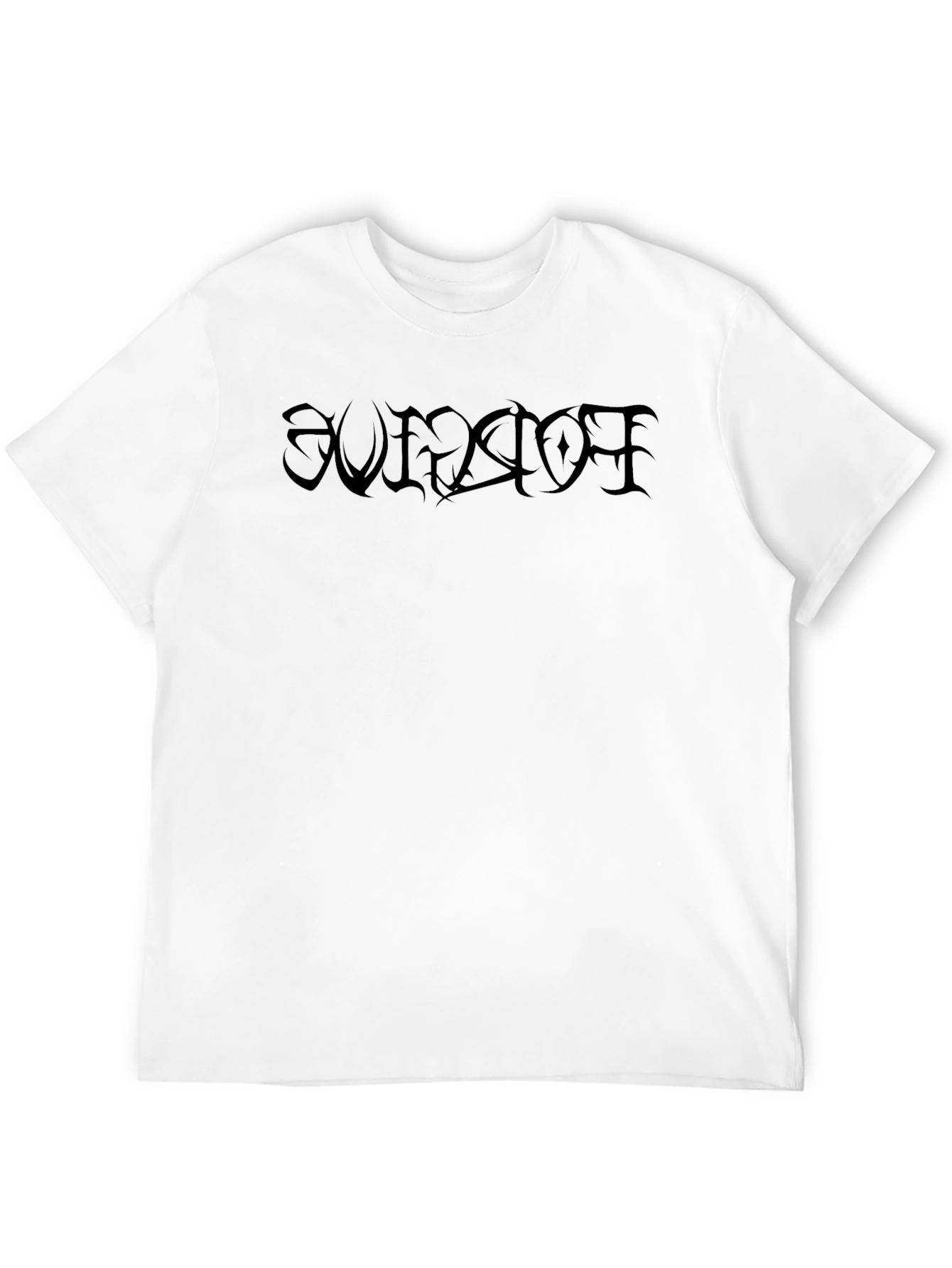Black Gothic Script T-Shirt