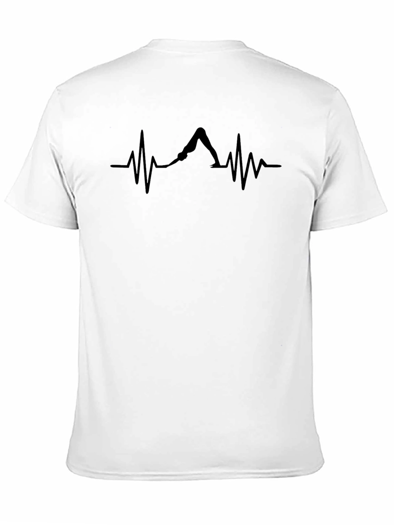 Yoga Heartbeat Graphic Tee - Black