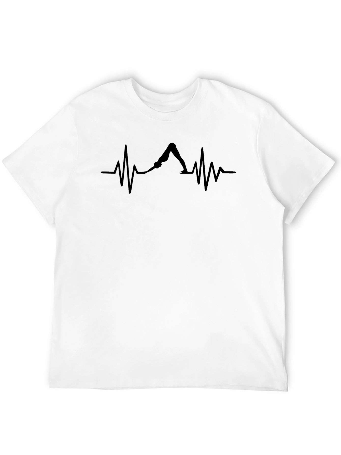 Yoga Heartbeat Graphic Tee - Black