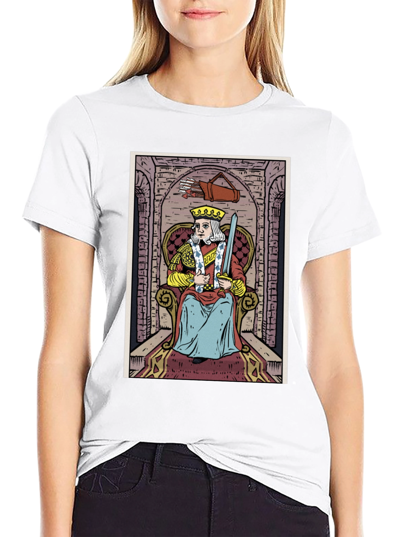 King of Swords Tarot Card T-Shirt