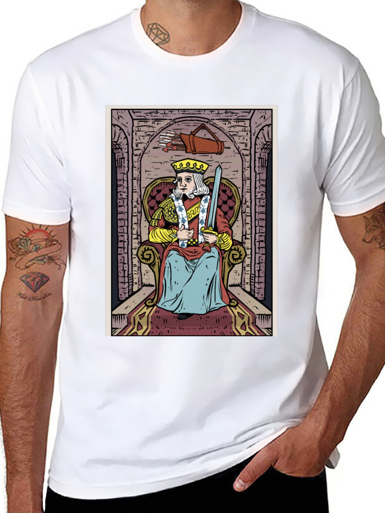 King of Swords Tarot Card T-Shirt