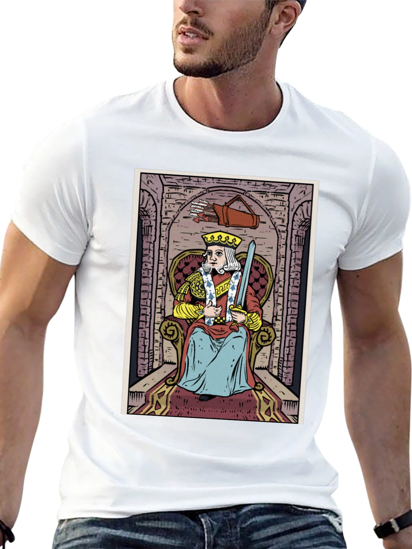 King of Swords Tarot Card T-Shirt