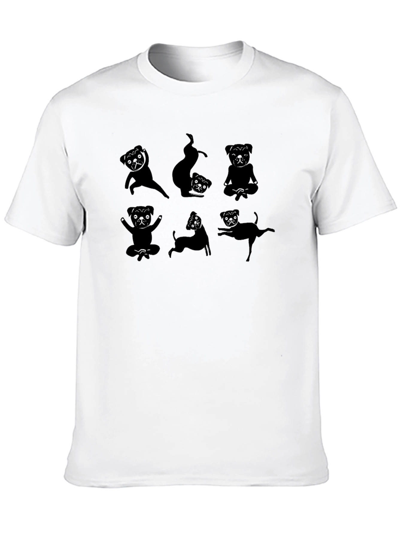 Yoga Pug Graphic Tee - Black
