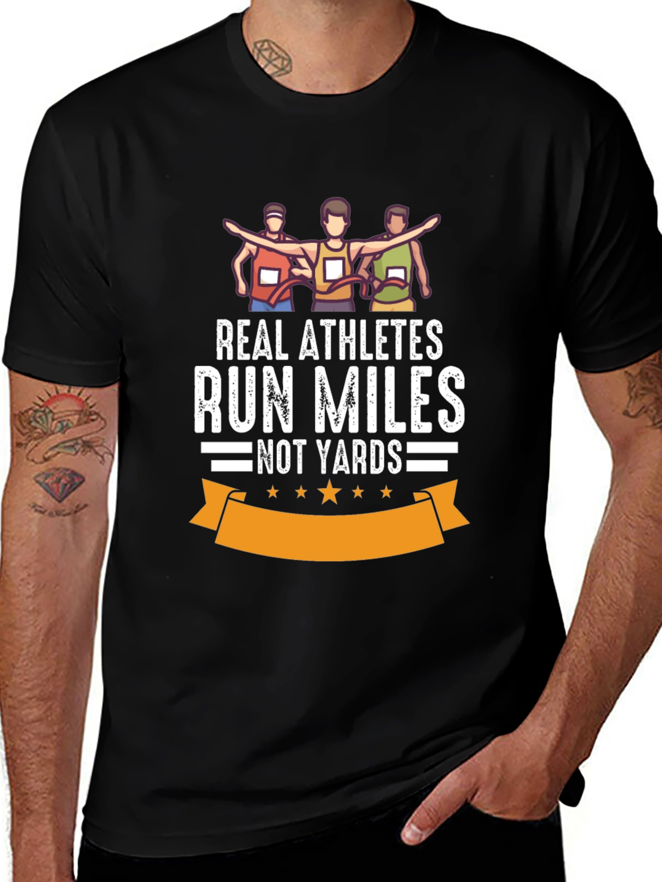 Real Athletes Run Miles T-Shirt