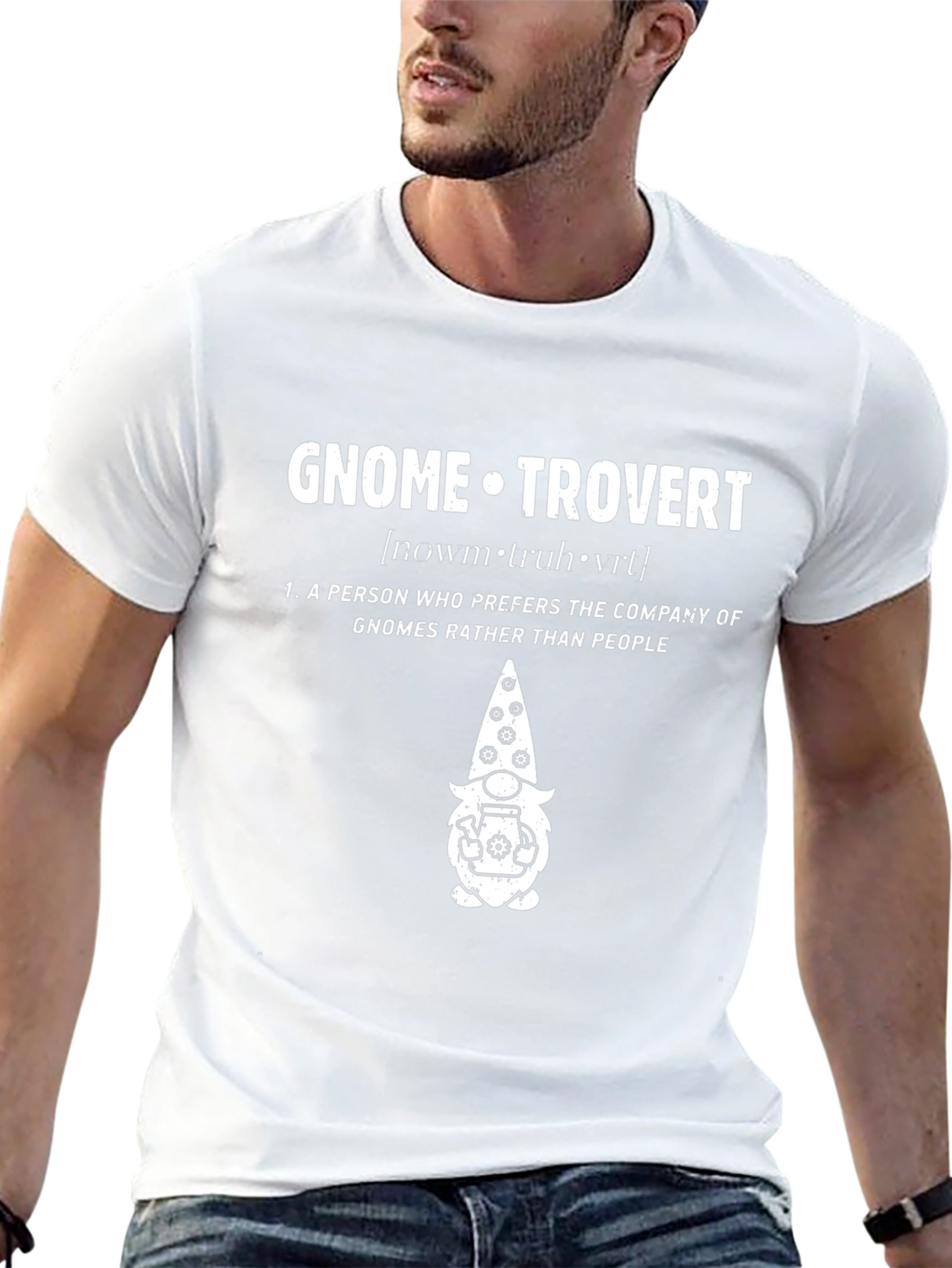 Gnome-trovert T-Shirt - Introvert Humor Apparel