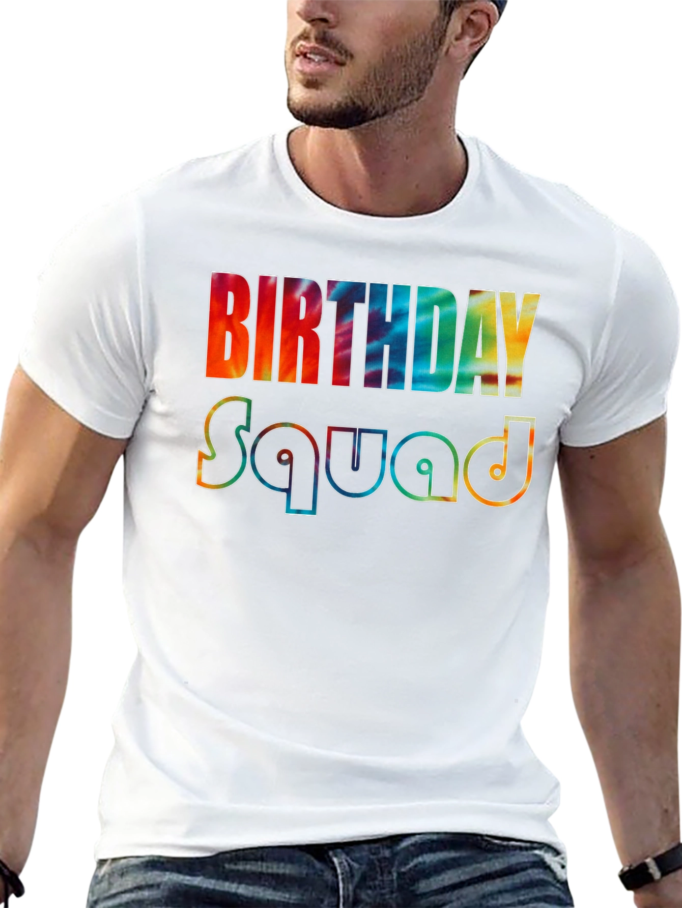 Birthday Squad Tie-Dye Graphic Tee