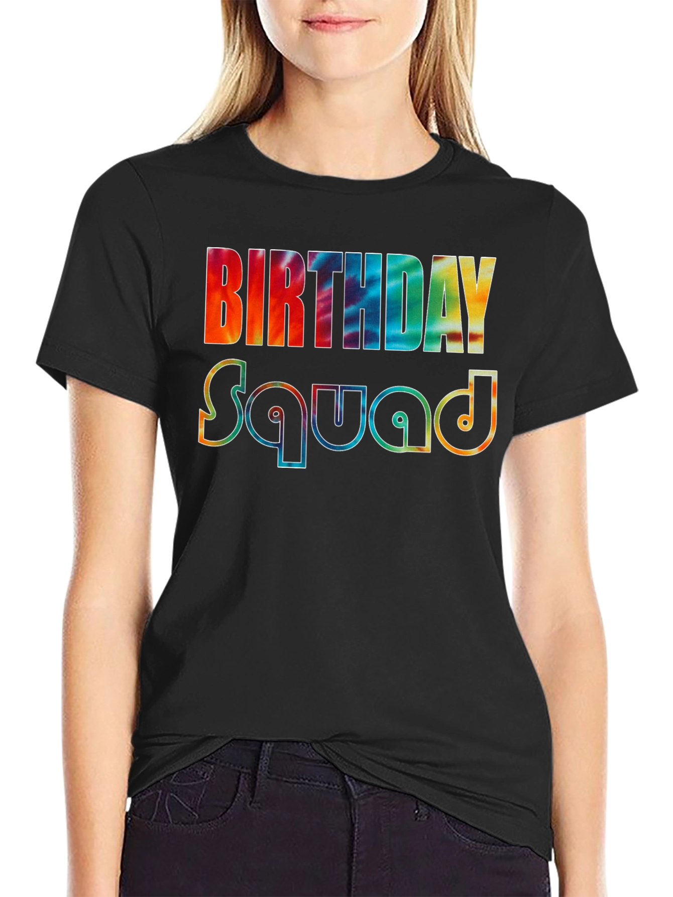 Birthday Squad Tie-Dye Graphic Tee