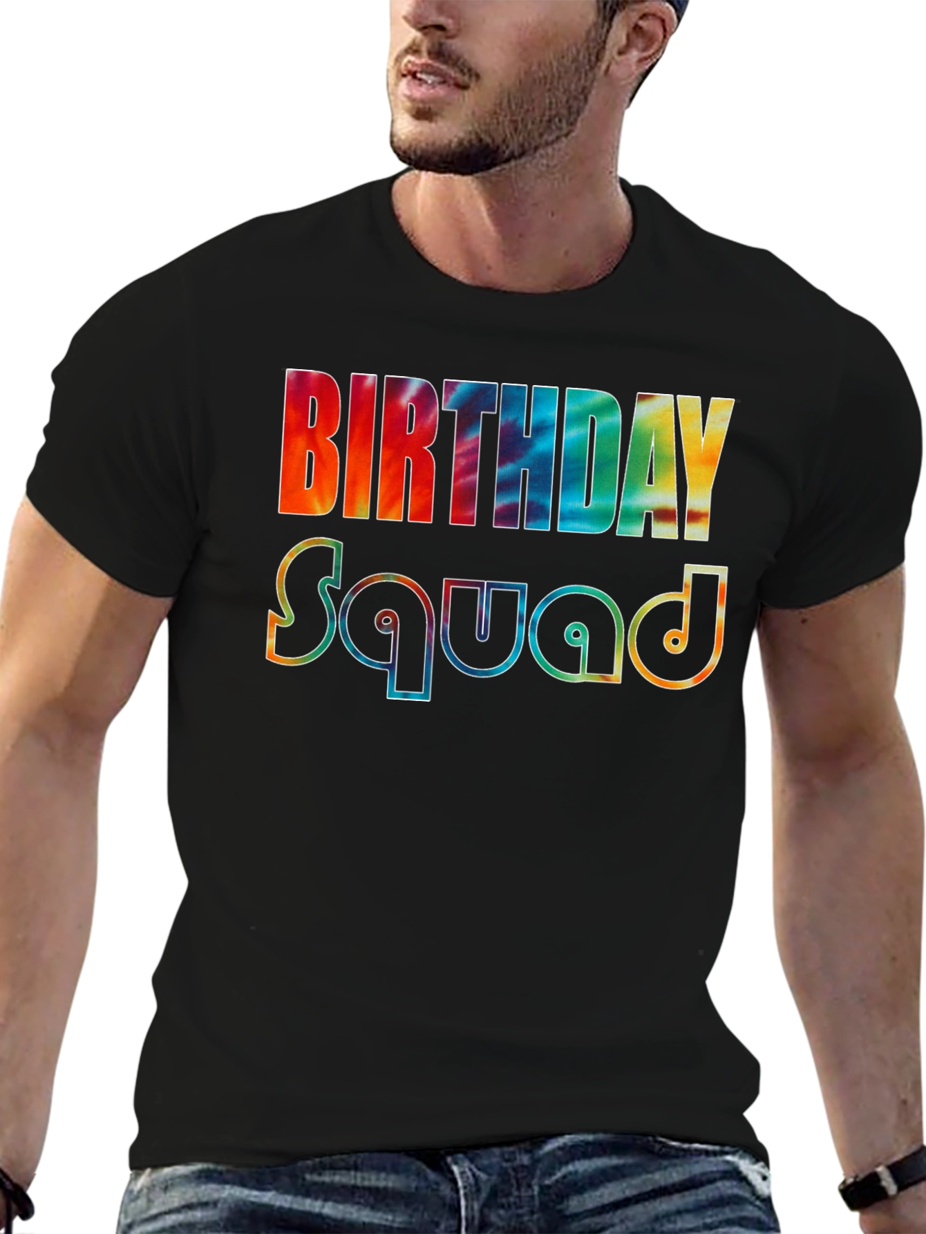 Birthday Squad Tie-Dye Graphic Tee
