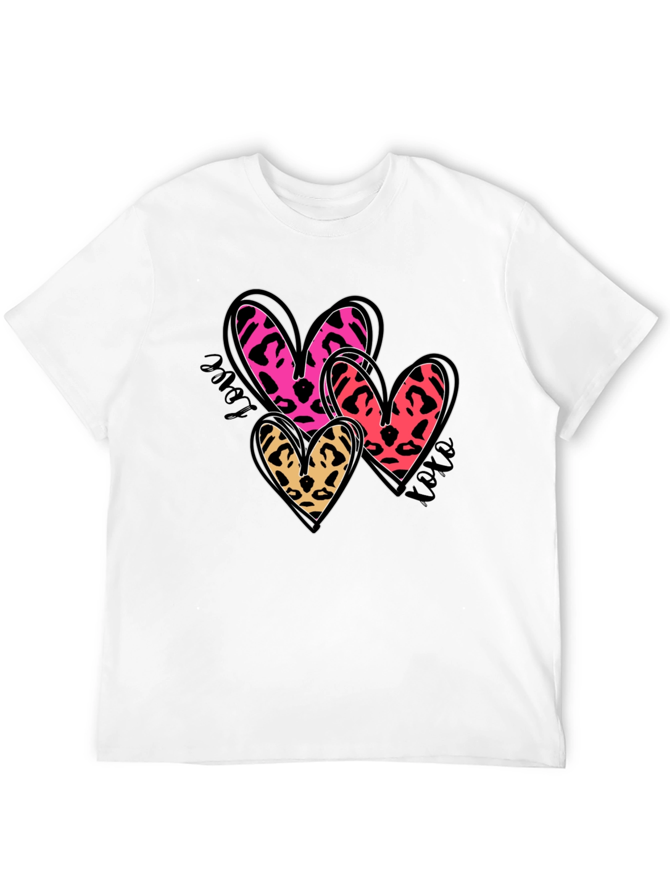 Leopard Print Heart Graphic Tee