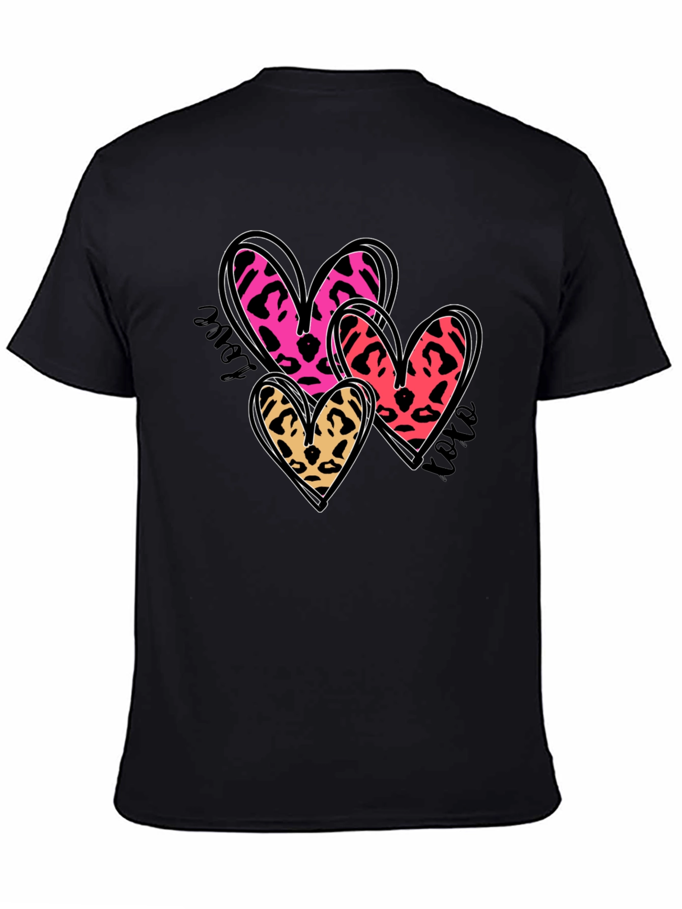 Leopard Print Heart Graphic Tee