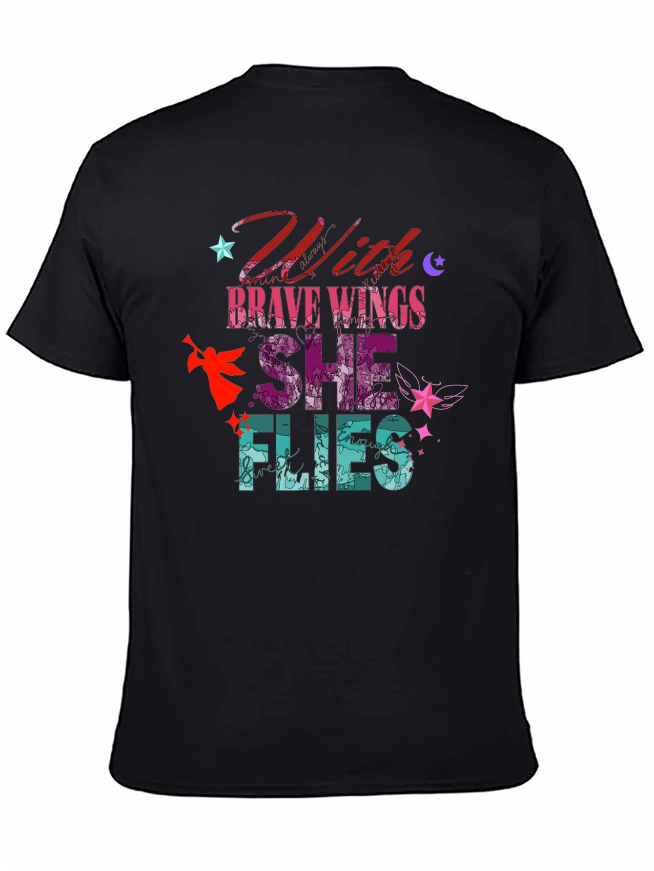 With Brave Wings She Flies Graphic Tee