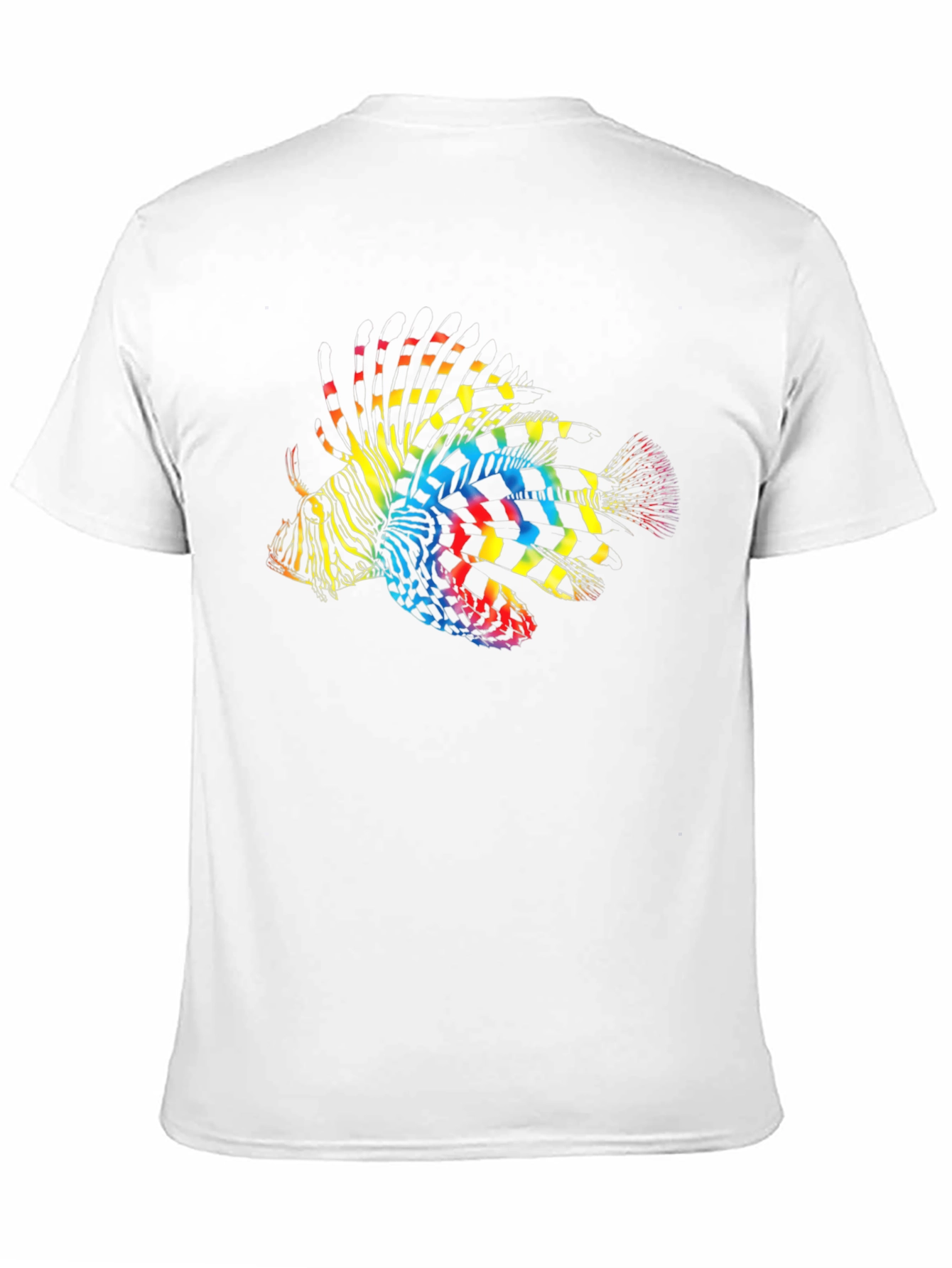 Rainbow Lionfish Graphic Tee - Mens Black T-Shirt