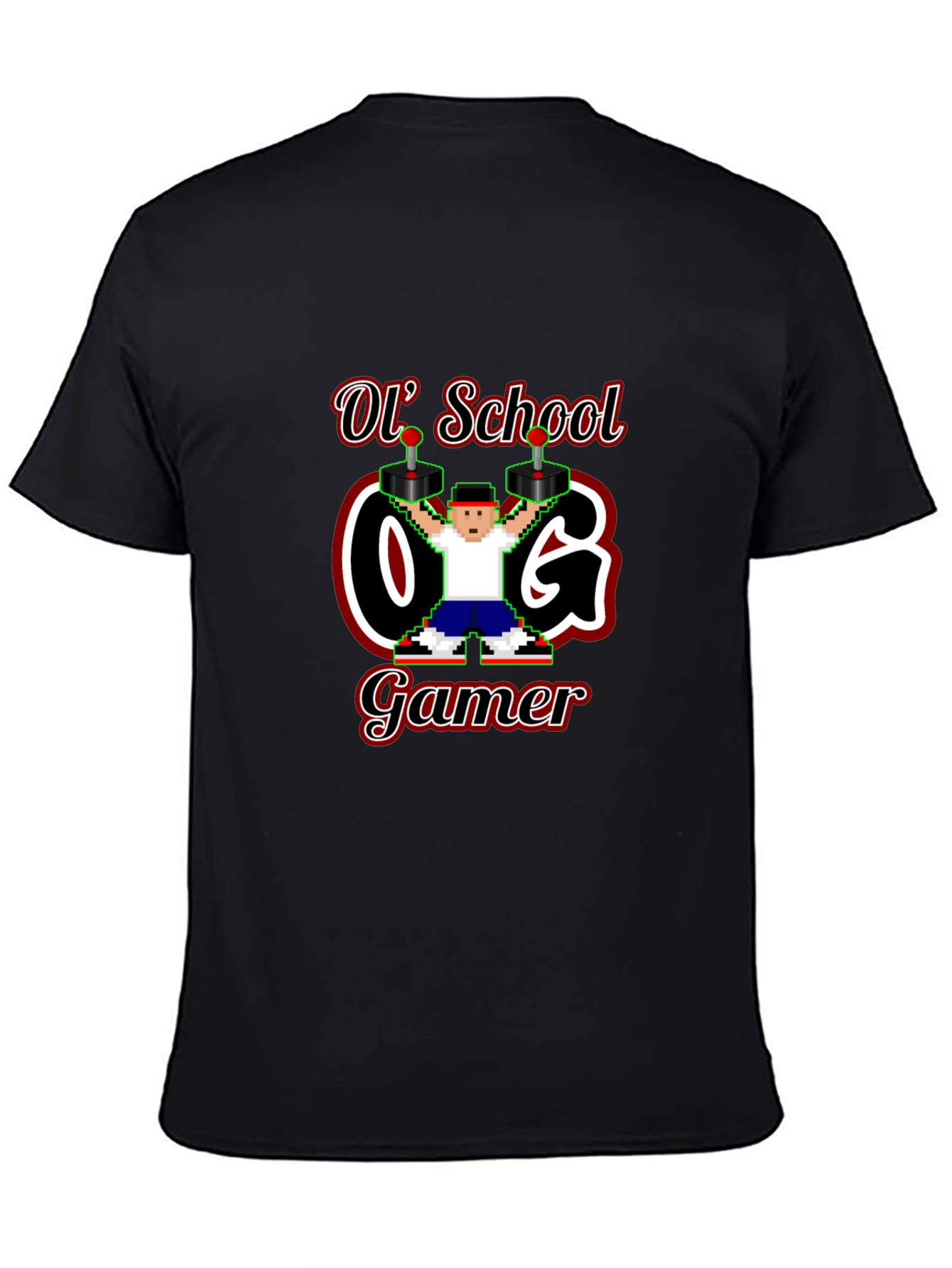 Retro Ol School O.G. Gamer Black T-Shirt