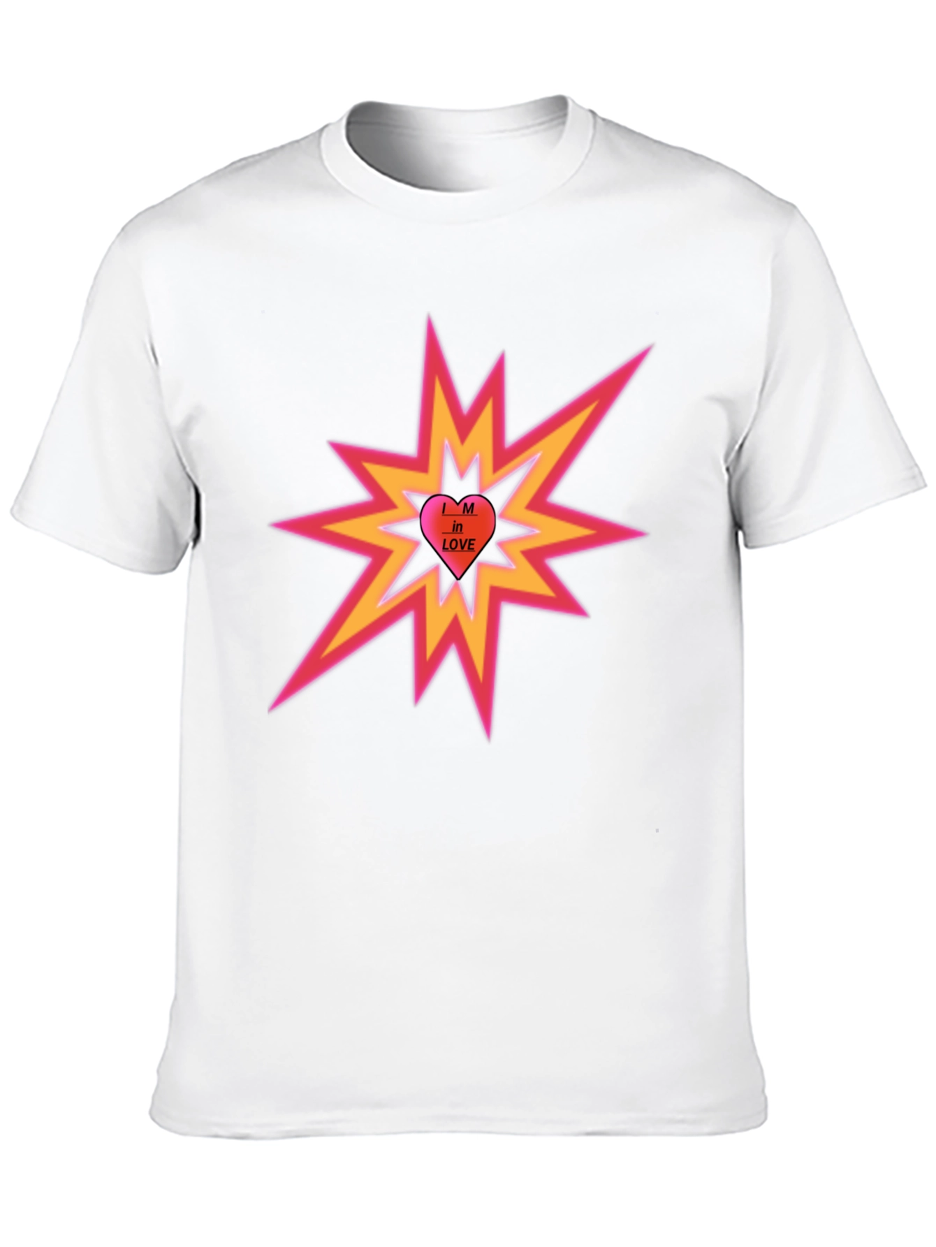 Im in Love Heart Explosion Black T-Shirt