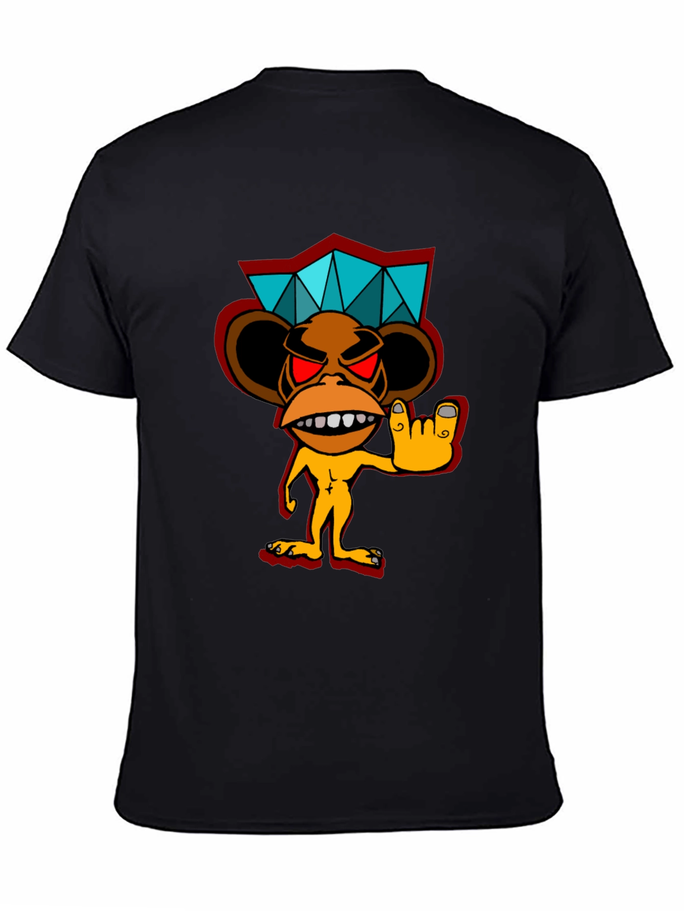 Cool Monkey Graphic Black T-Shirt