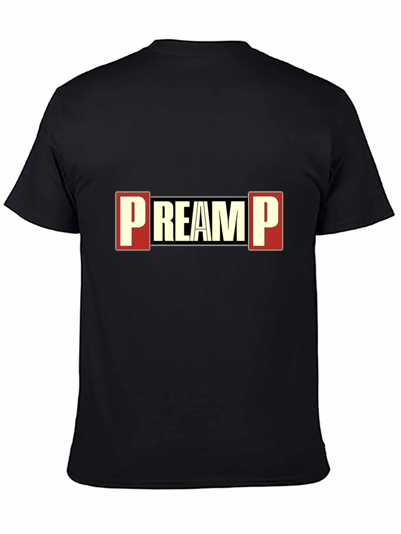 PREAMP Graphic Tee - Black Cotton Blend T-Shirt