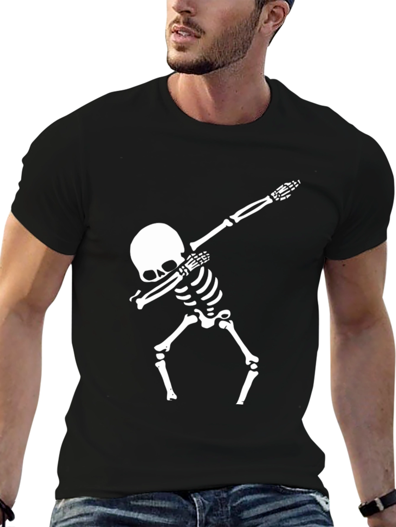 Skeleton Dabbing Black T-Shirt