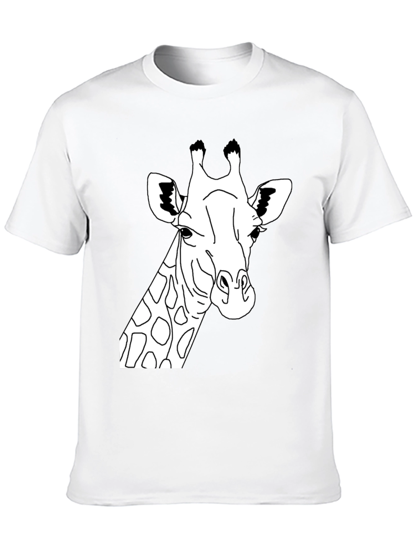 Giraffe Graphic Tee - Black Crew Neck T-Shirt