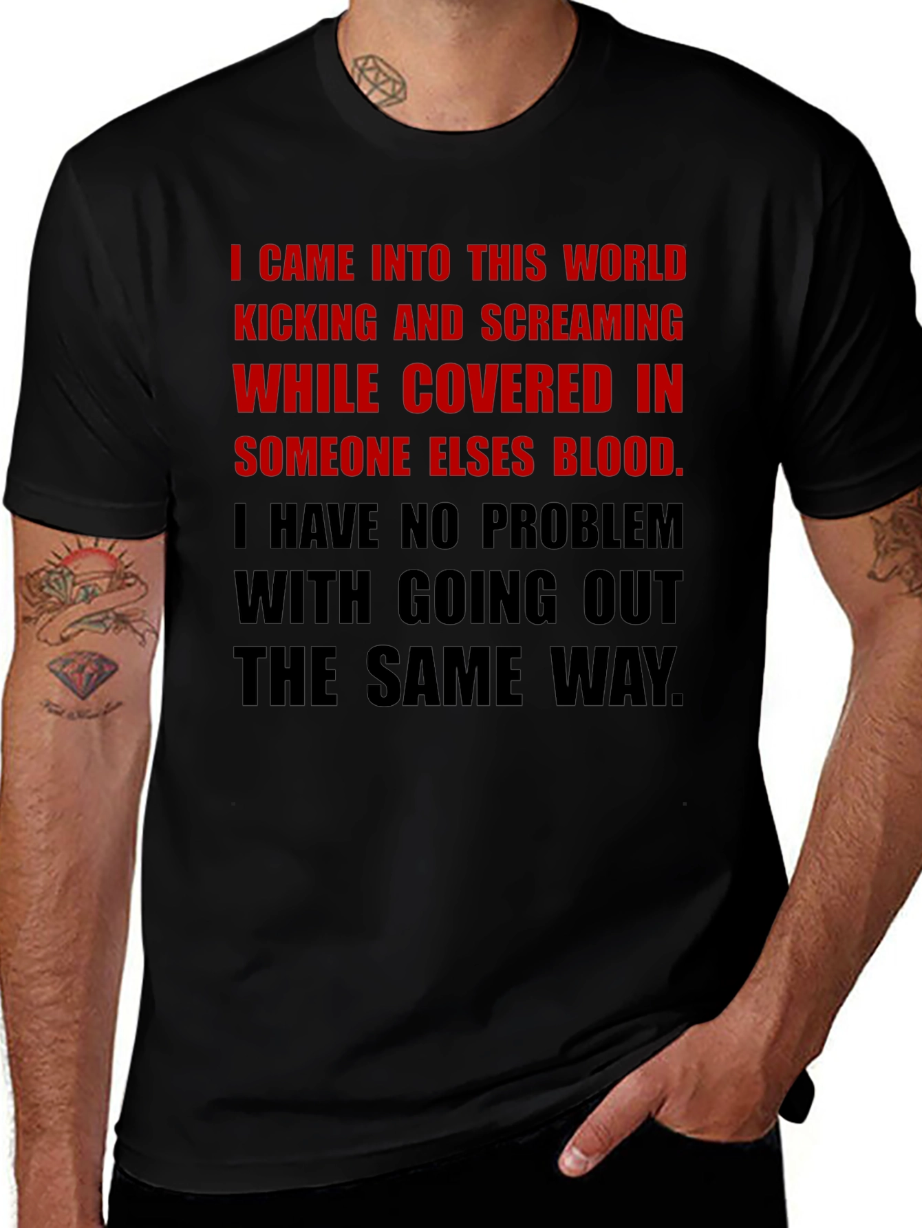 Edgy Graphic T-Shirt - Kicking & Screaming