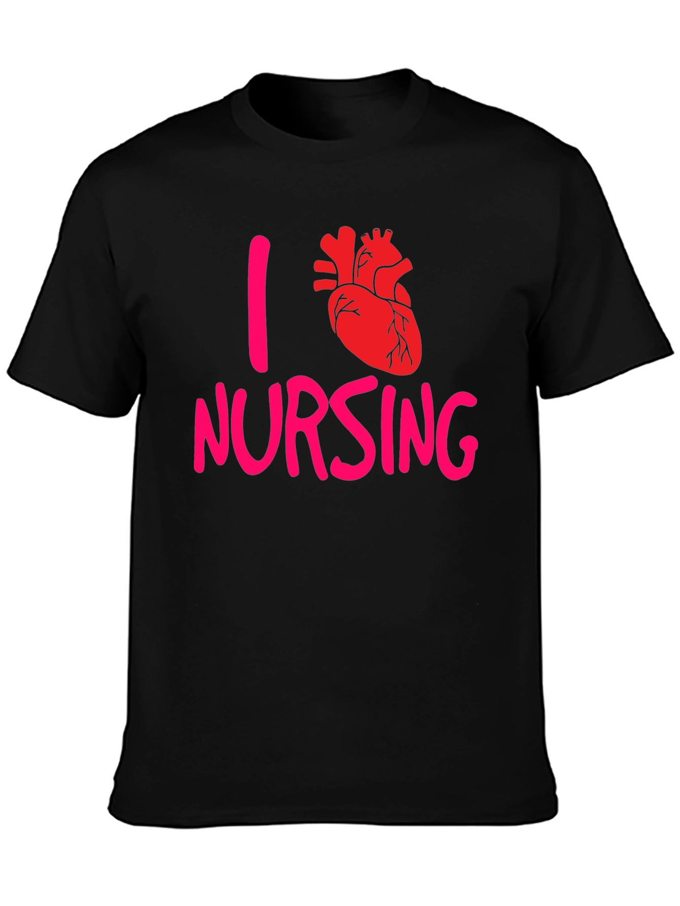 I Heart Nursing Tee - Black T-Shirt