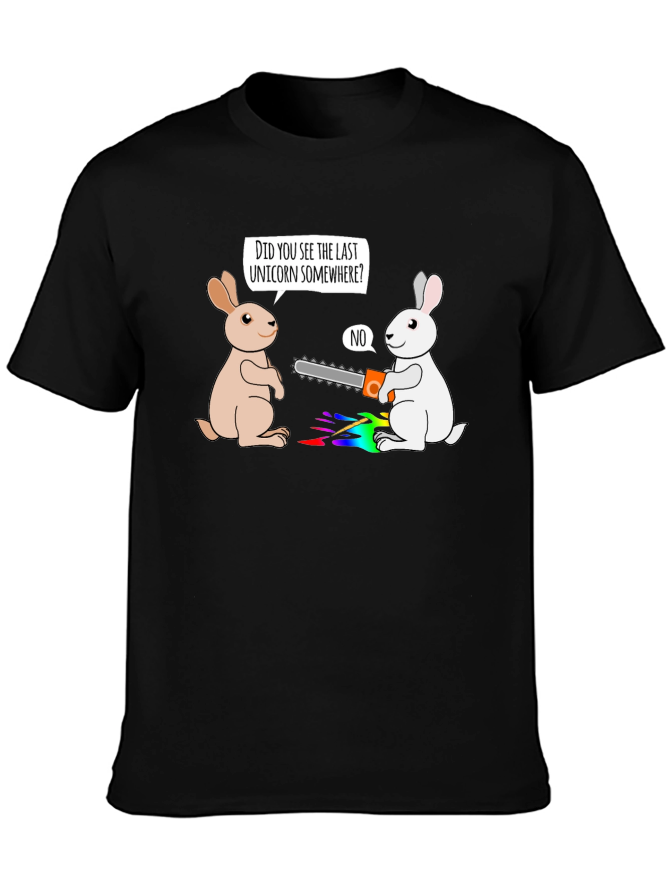 Last Unicorn Chainsaw Bunny Graphic Tee