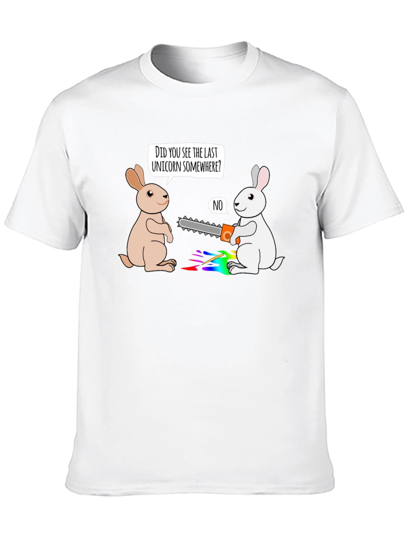Last Unicorn Chainsaw Bunny Graphic Tee