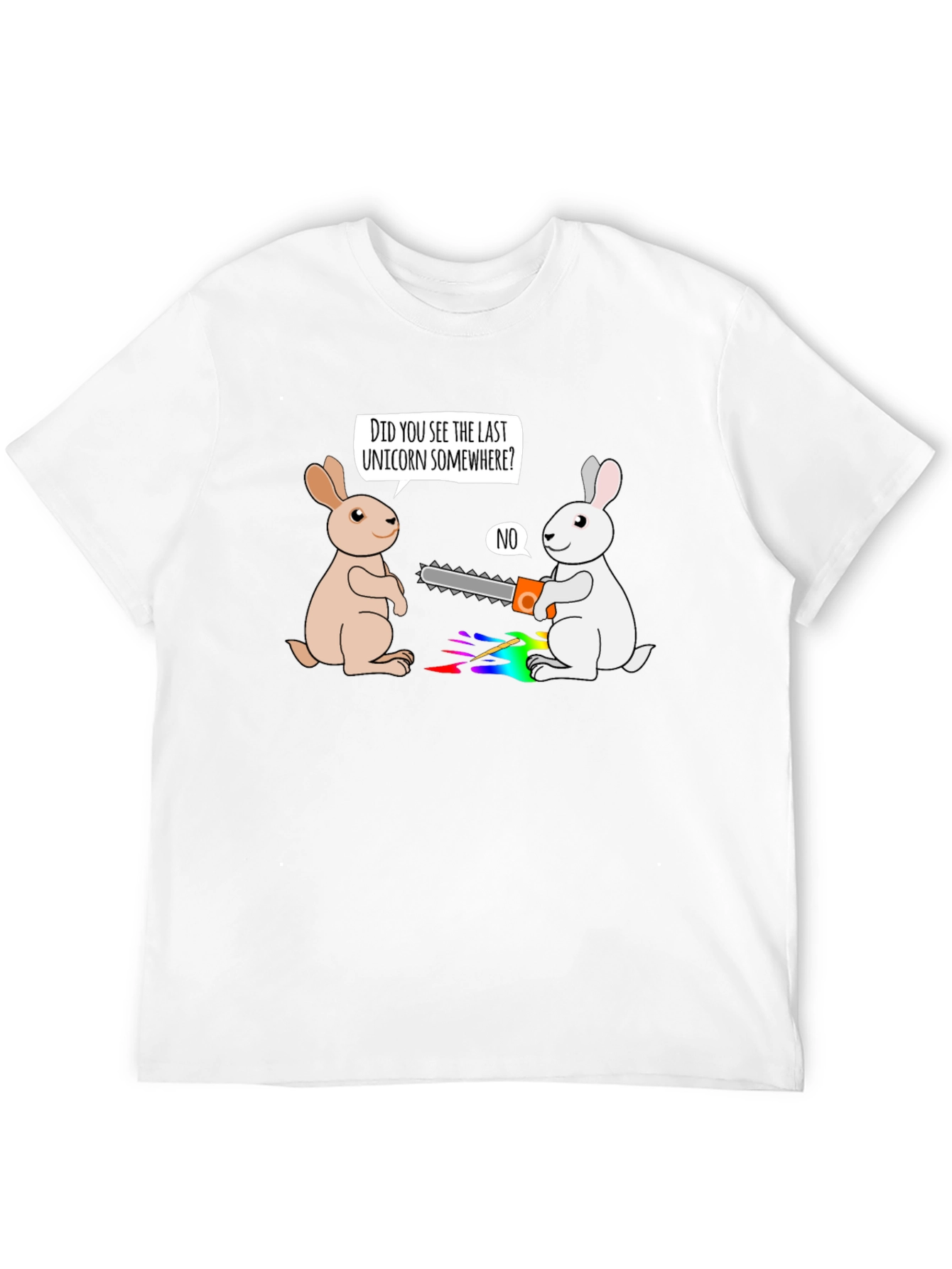 Last Unicorn Chainsaw Bunny Graphic Tee