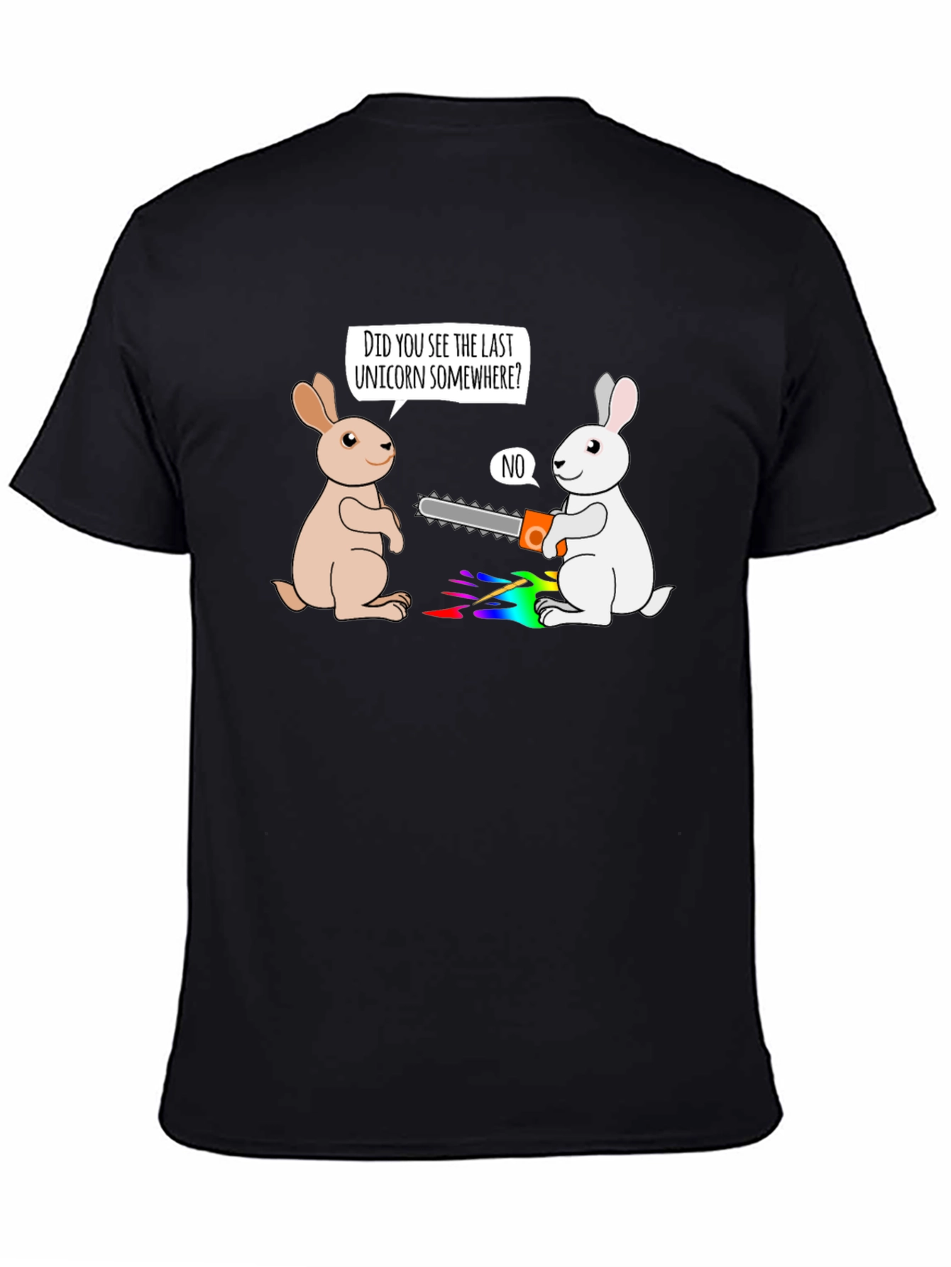 Last Unicorn Chainsaw Bunny Graphic Tee