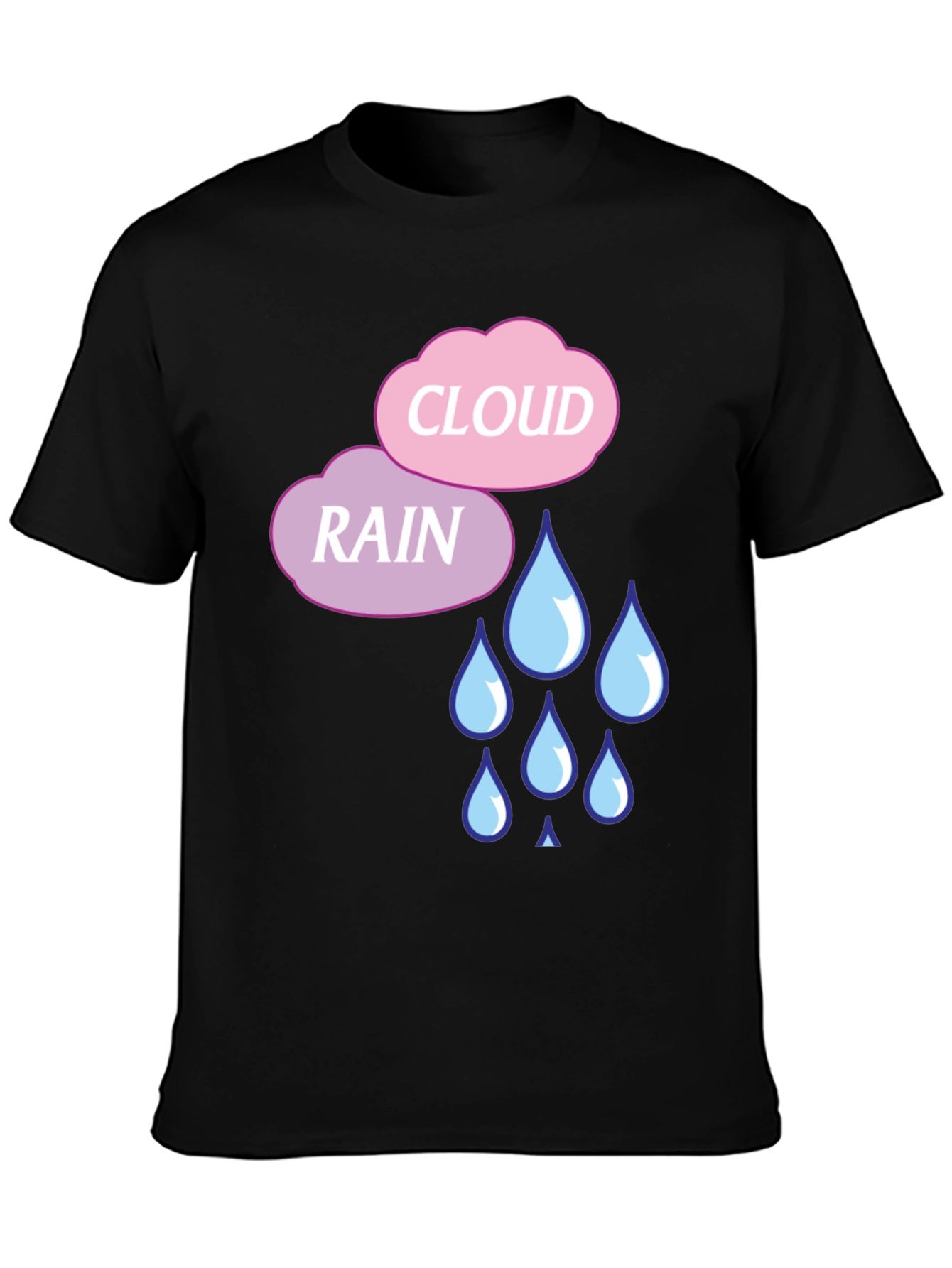 Rain Cloud Graphic T-Shirt - Cute Weather Design