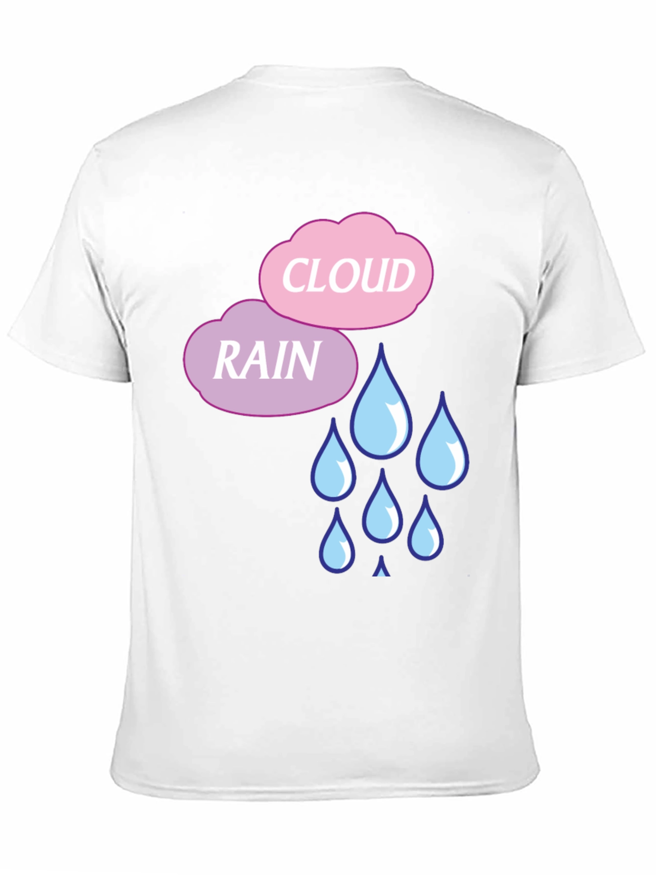 Rain Cloud Graphic T-Shirt - Cute Weather Design