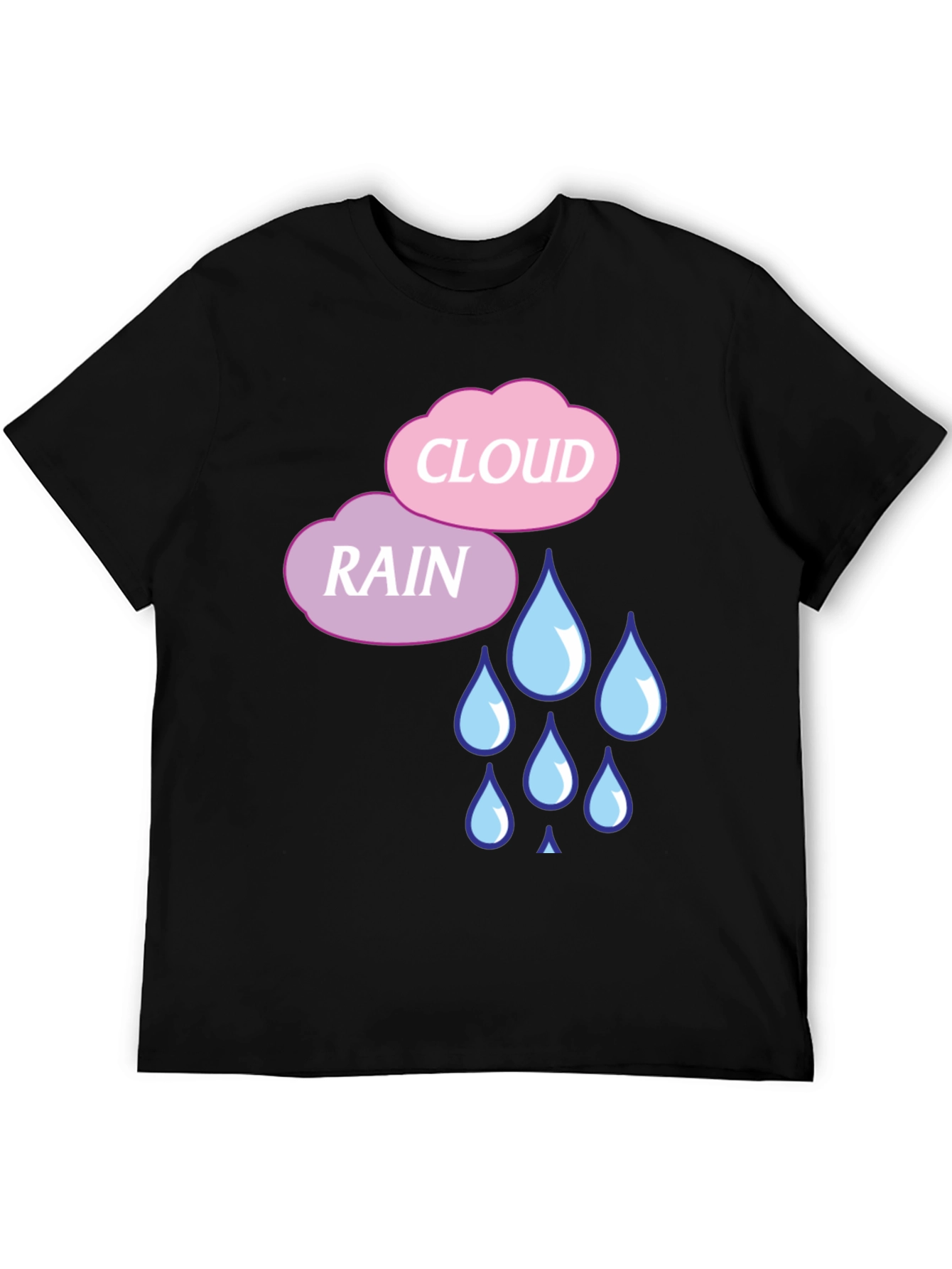 Rain Cloud Graphic T-Shirt - Cute Weather Design