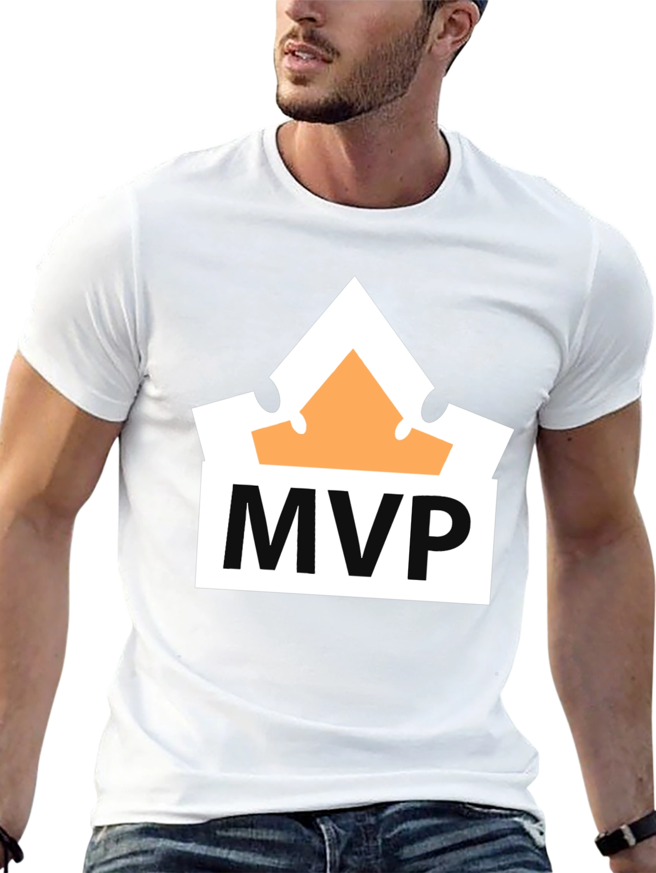 MVP Crown Graphic Tee - Black Cotton T-Shirt