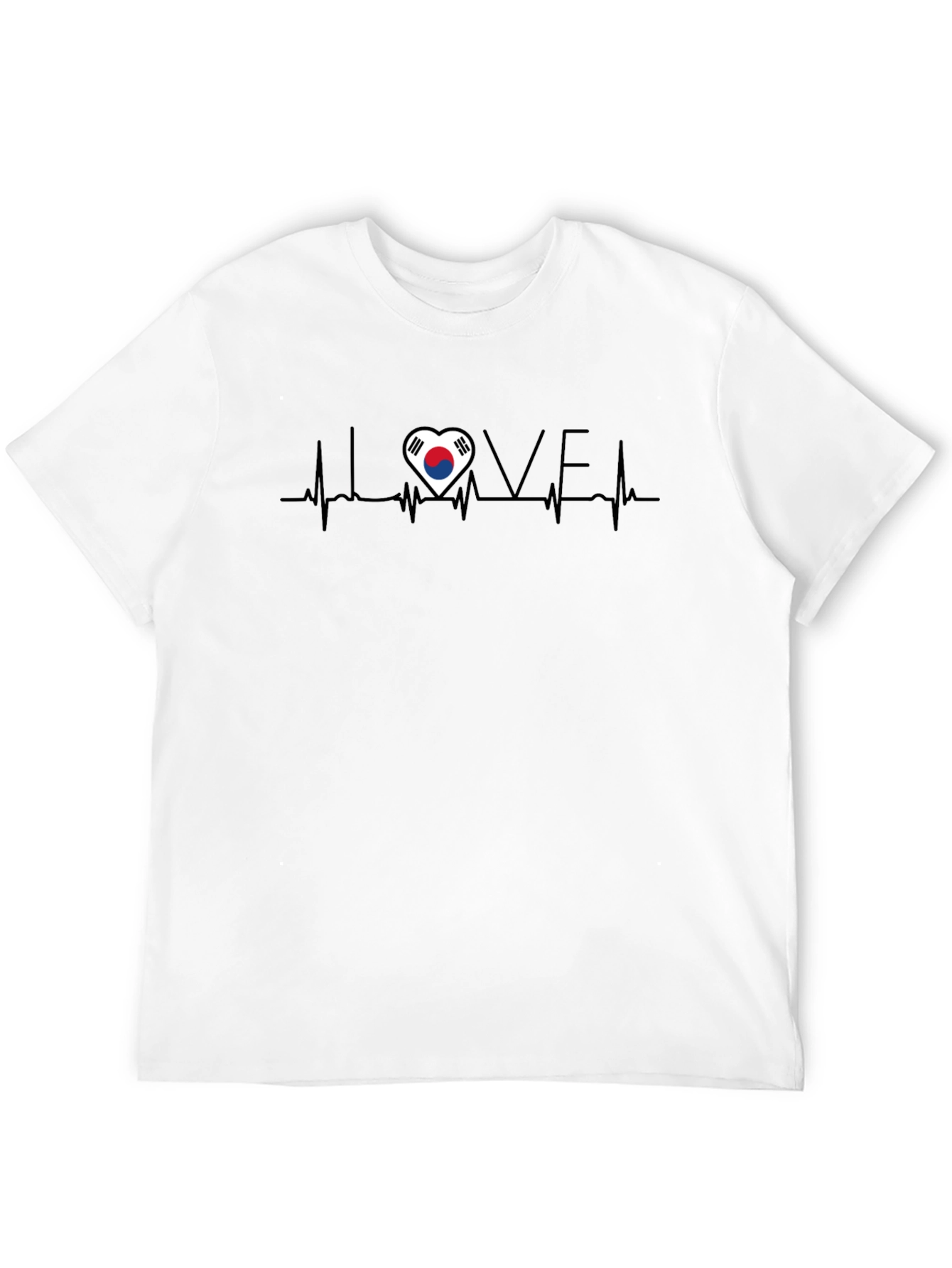 Love South Korea Heartbeat T-Shirt