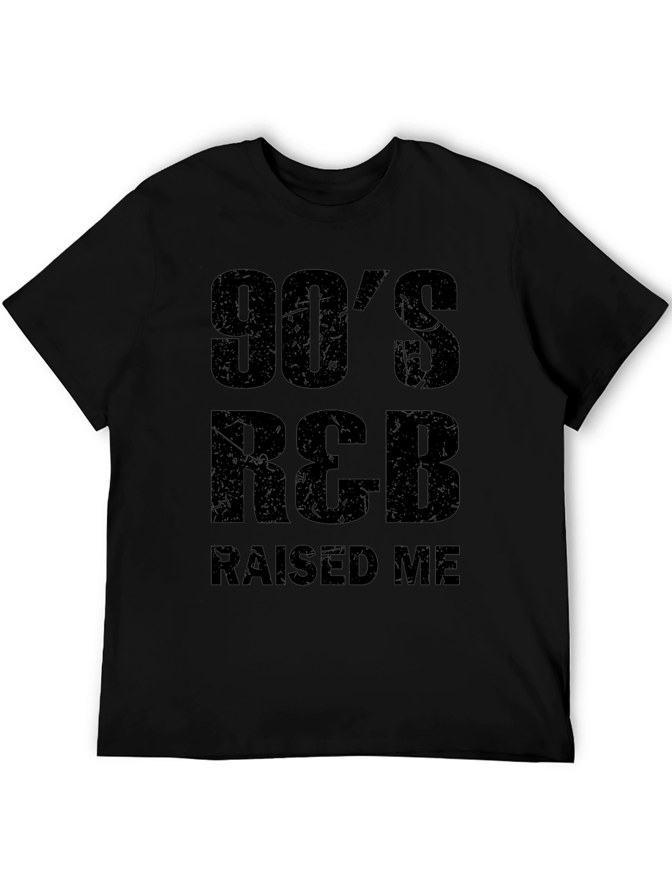 90s R&B Raised Me Black Graphic Tee