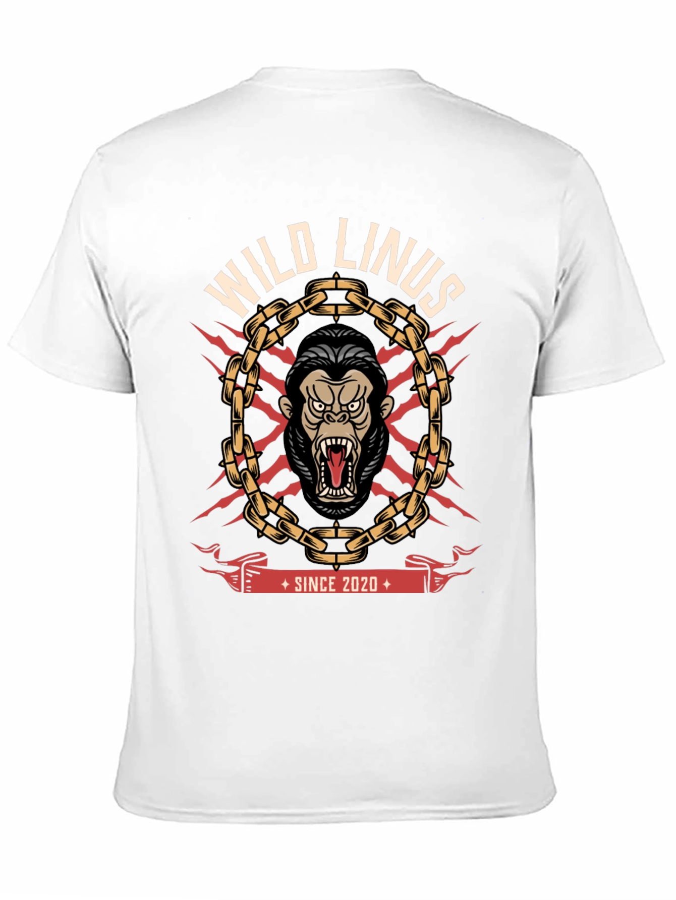 Wild Linus Graphic T-Shirt - Gorilla Design