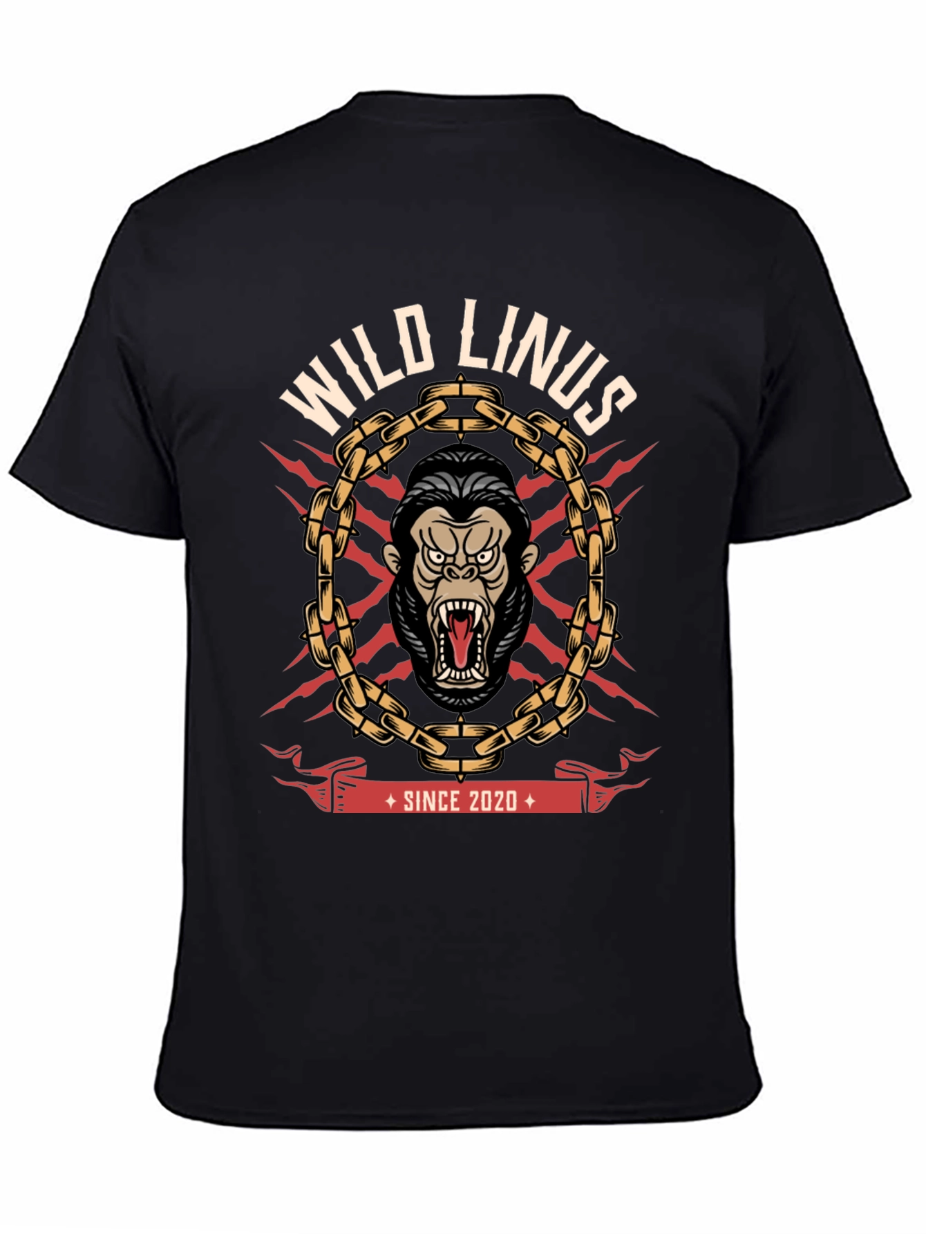 Wild Linus Graphic T-Shirt - Gorilla Design
