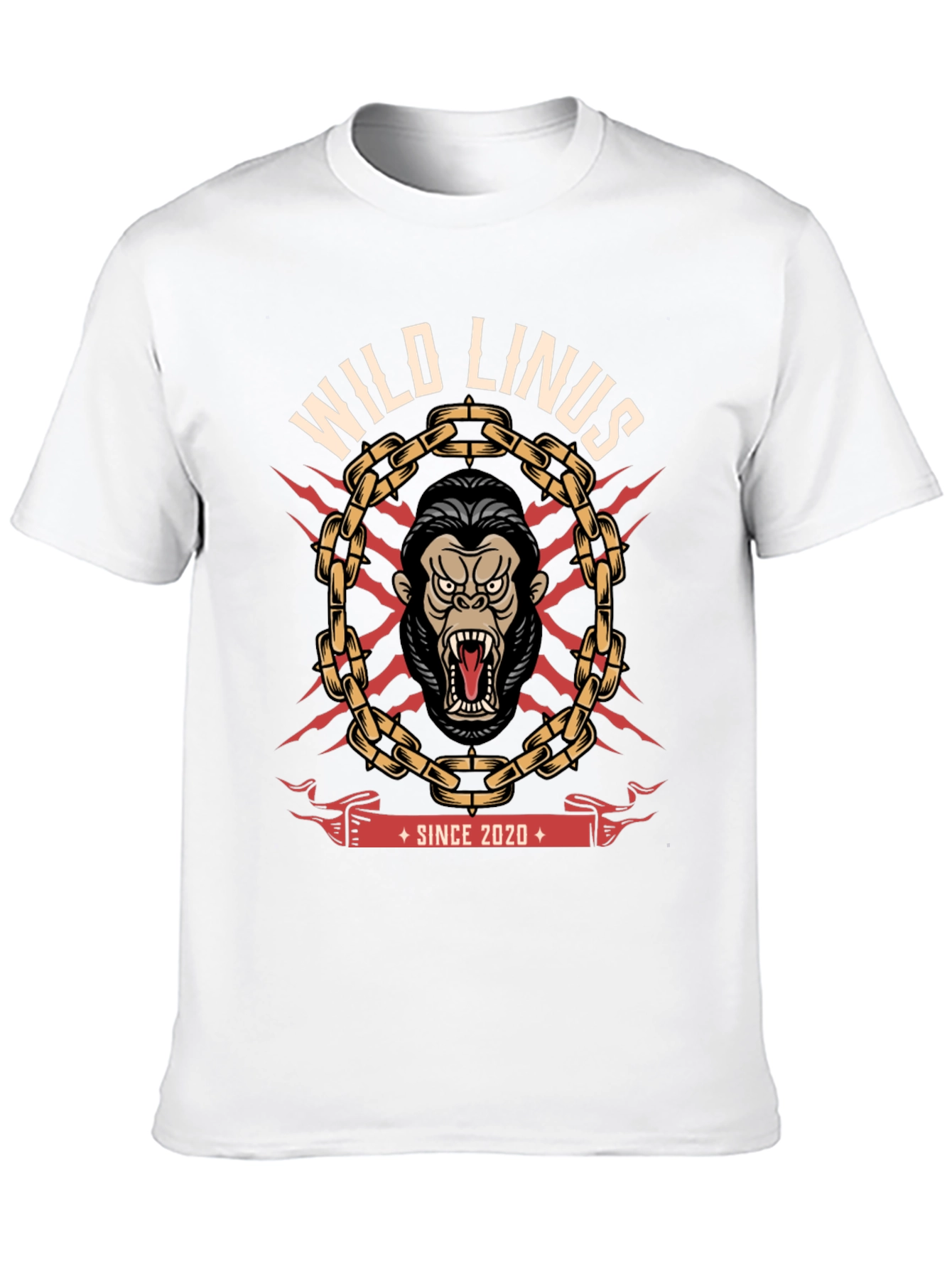 Wild Linus Graphic T-Shirt - Gorilla Design