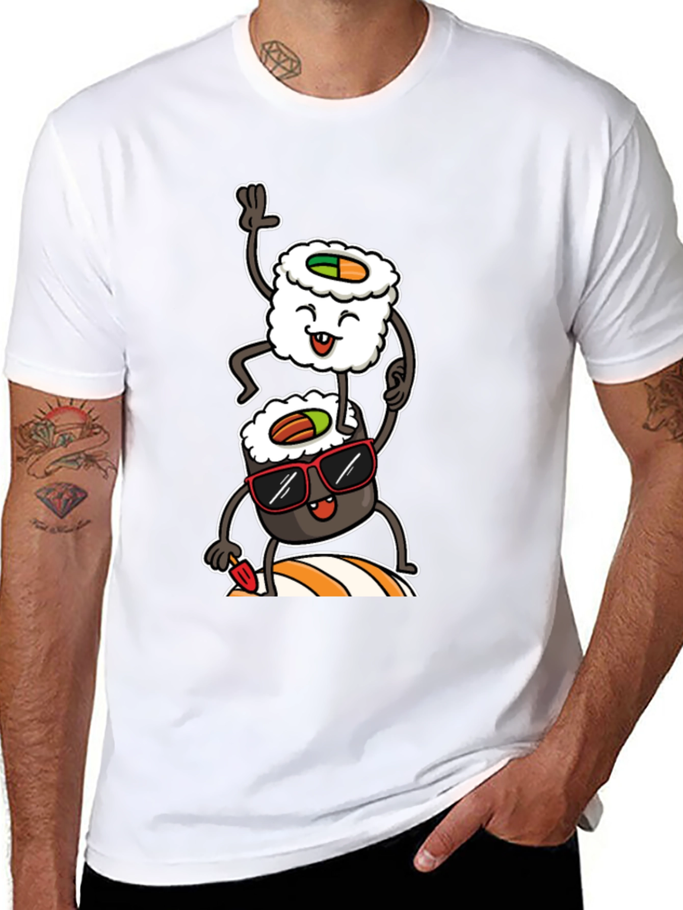Sushi Stack Graphic Tee - Cool & Casual