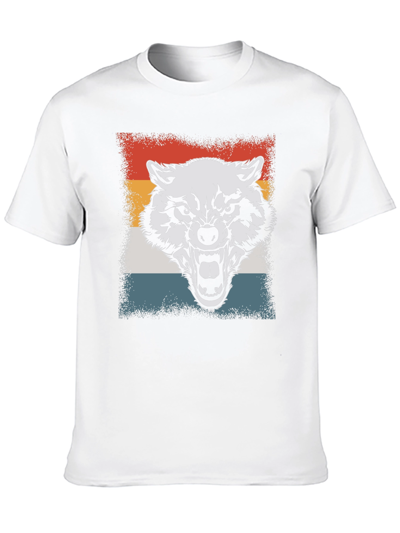 Retro Wolf Graphic Tee - Black T-Shirt