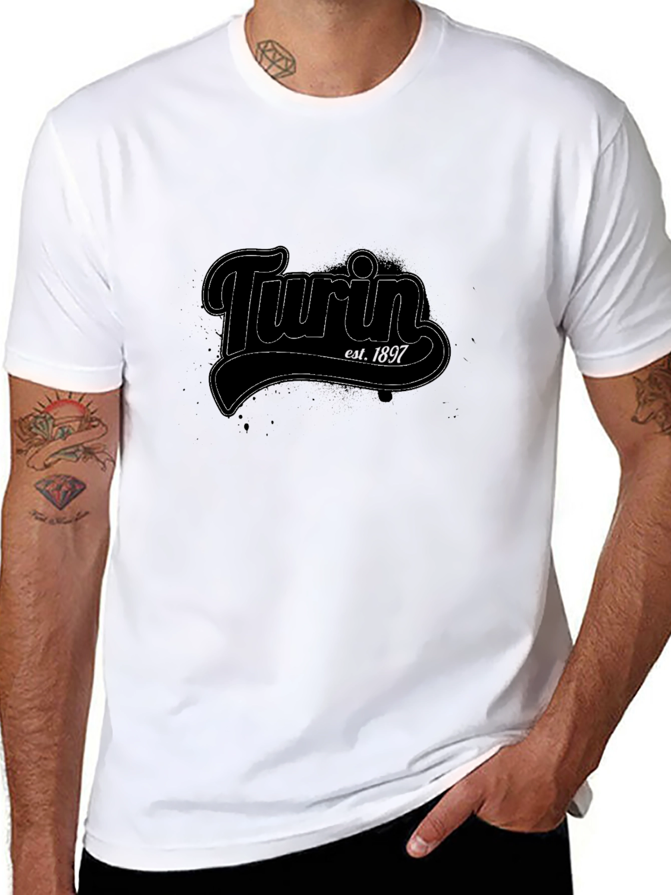 Turin Est. 1897 Black Graphic Tee