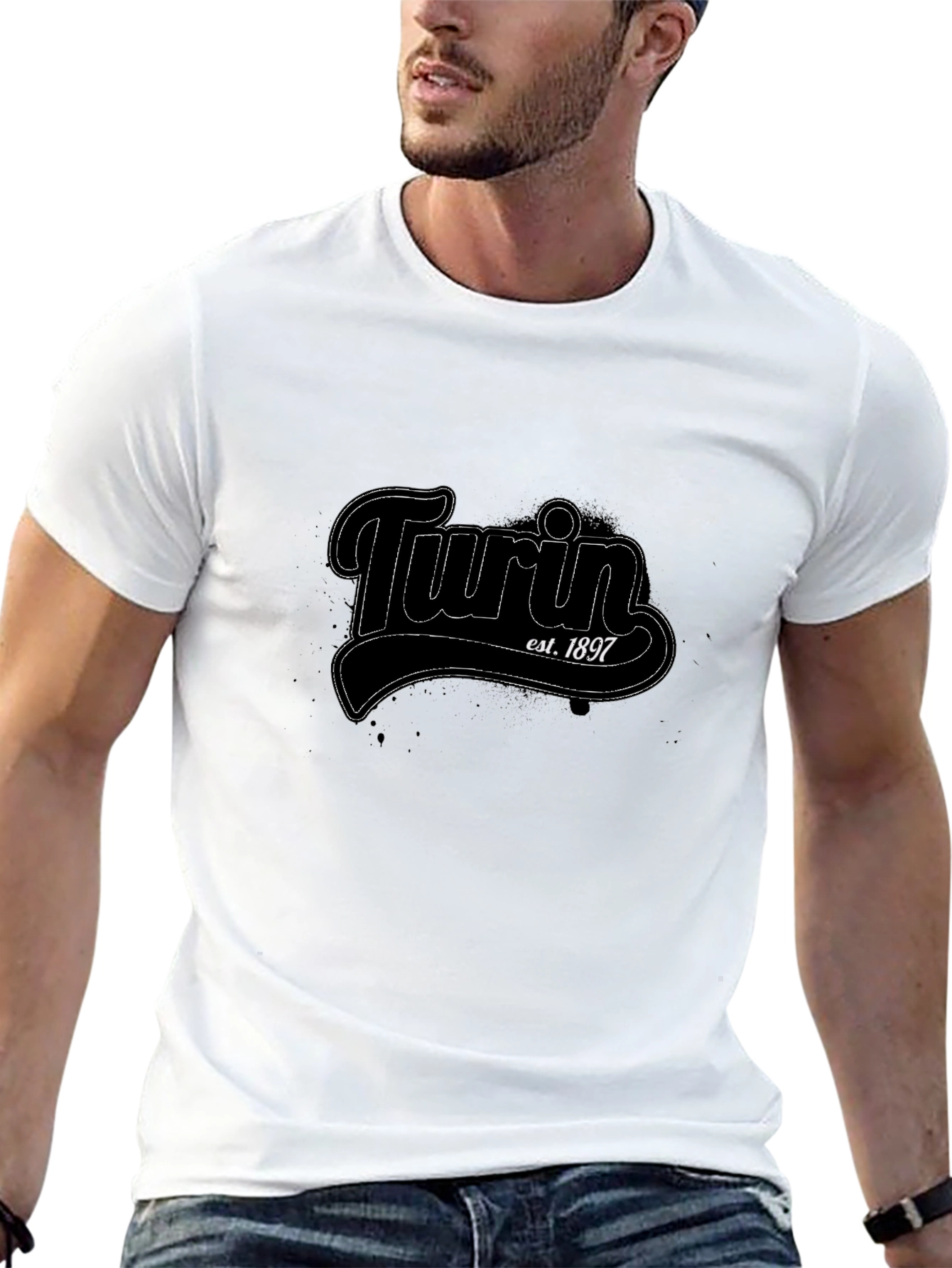 Turin Est. 1897 Black Graphic Tee