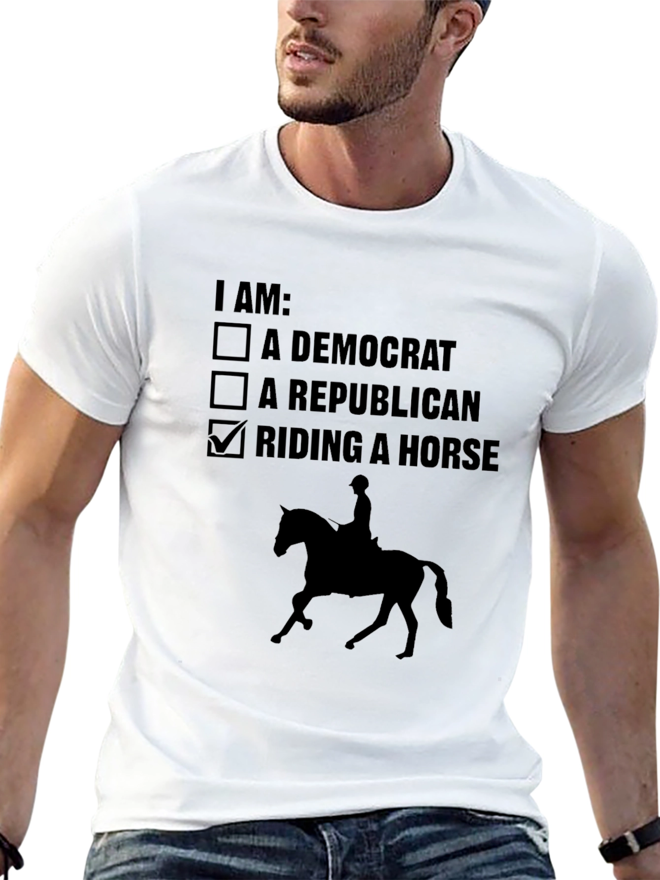 Funny Horse Riding T-Shirt - Political Humor