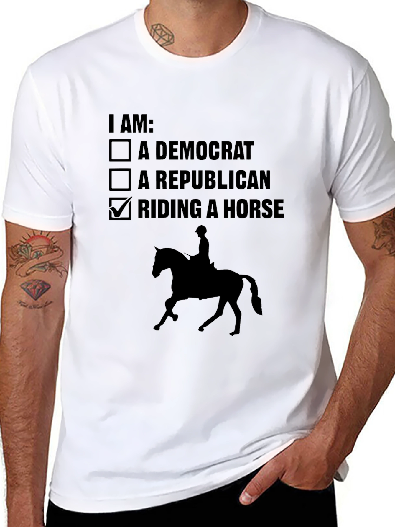 Funny Horse Riding T-Shirt - Political Humor