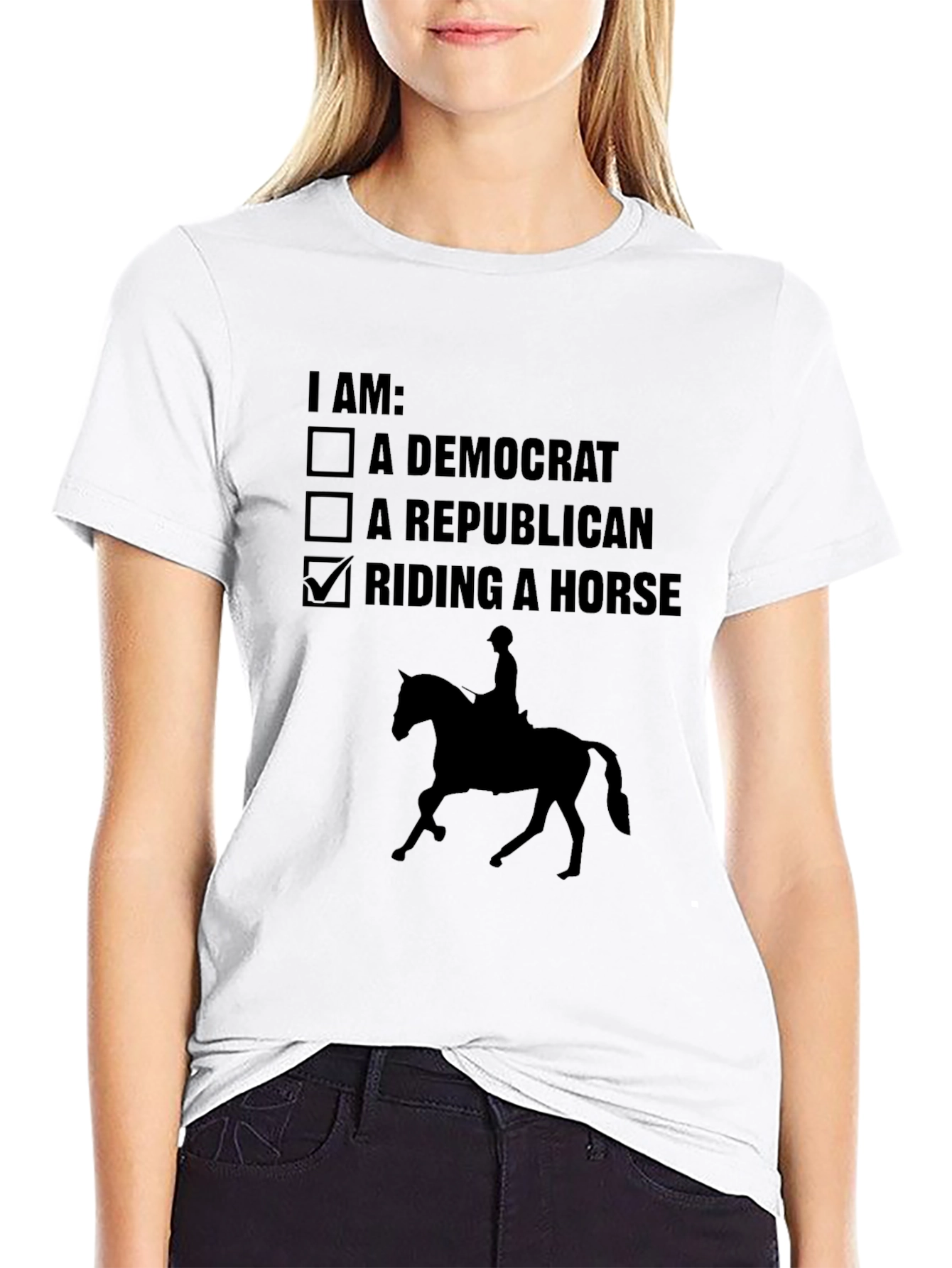 Funny Horse Riding T-Shirt - Political Humor