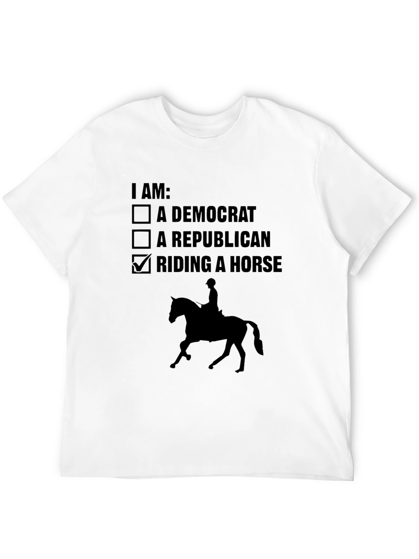 Funny Horse Riding T-Shirt - Political Humor