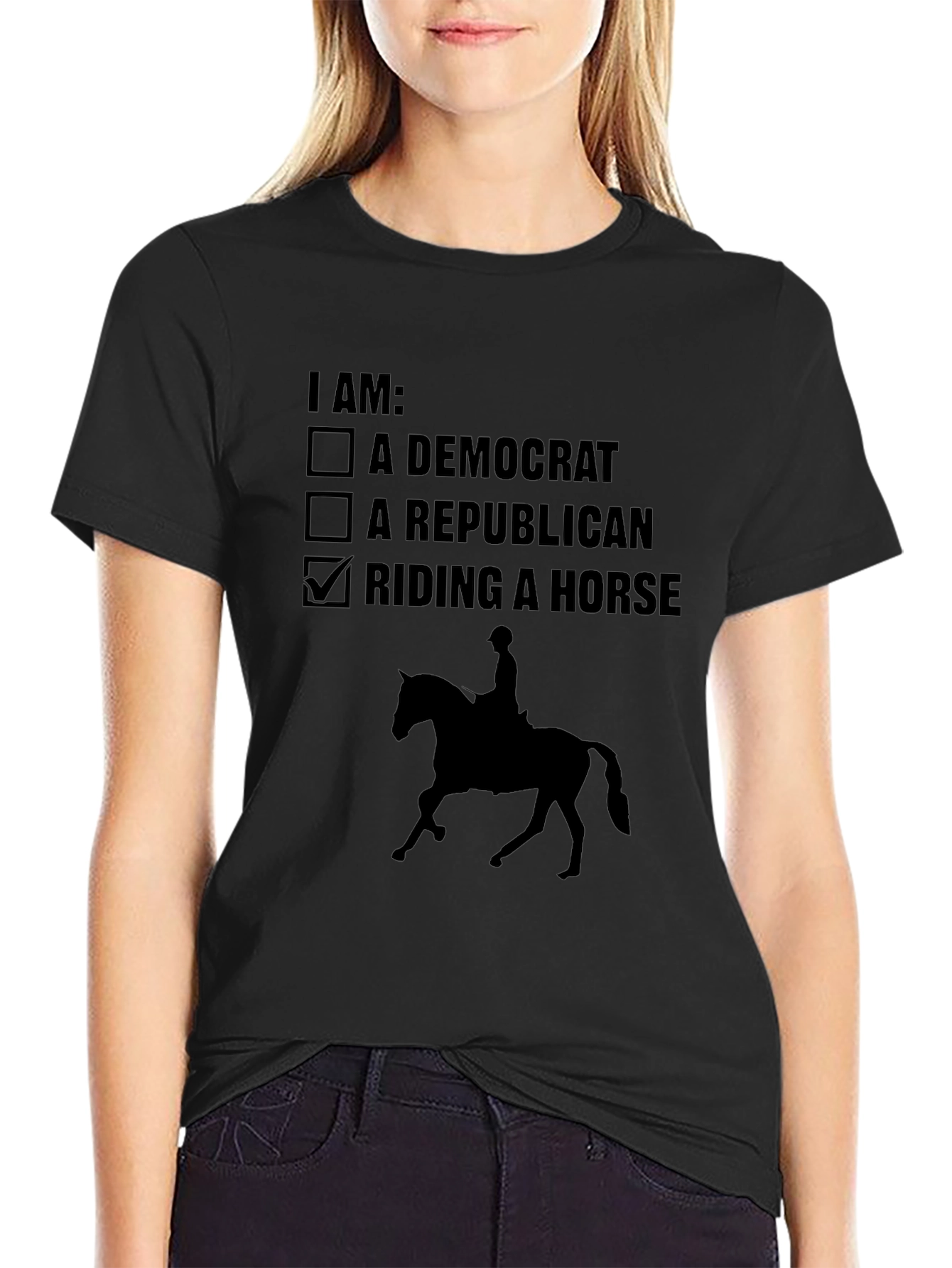 Funny Horse Riding T-Shirt - Political Humor