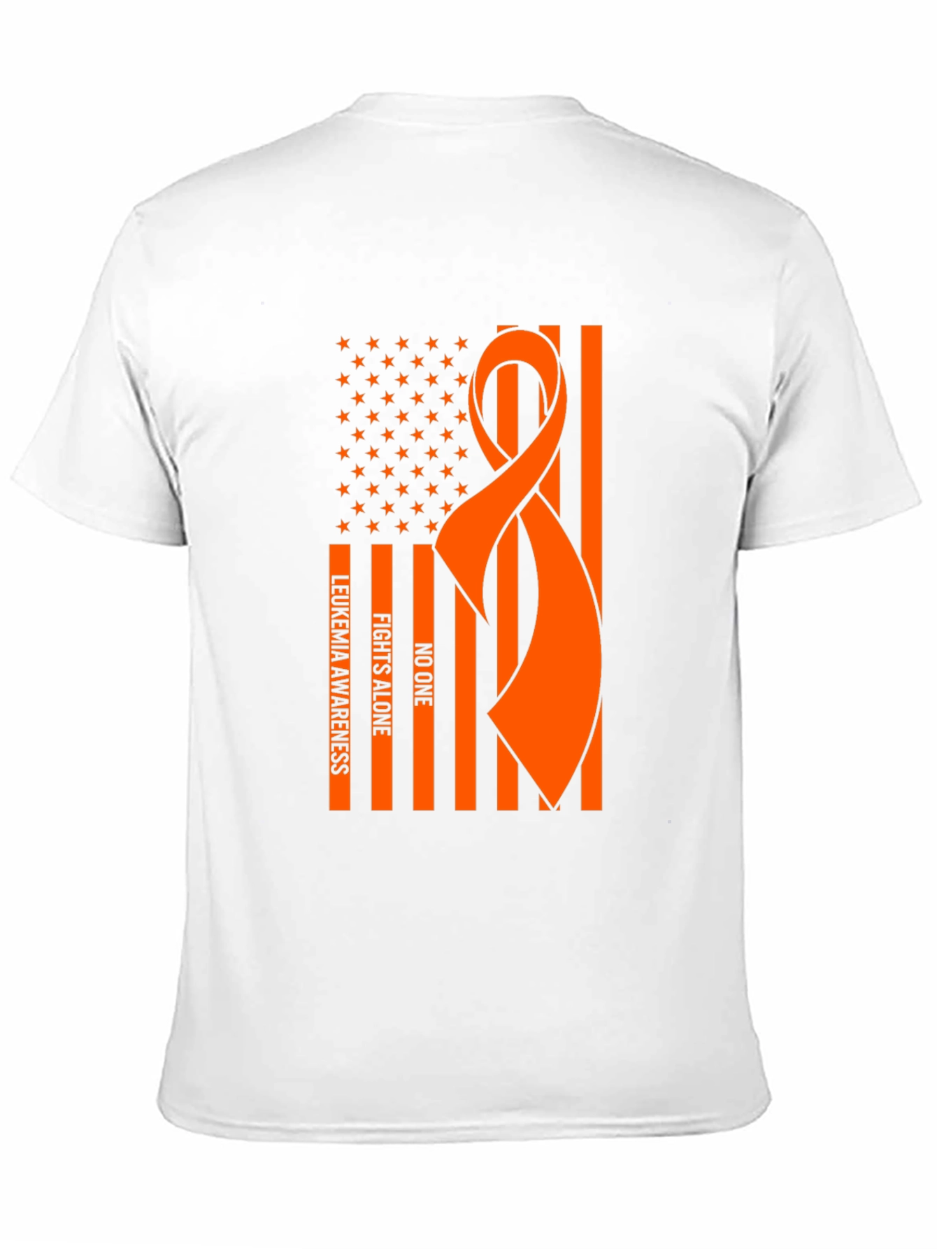 Leukemia Awareness Ribbon USA Flag T-Shirt