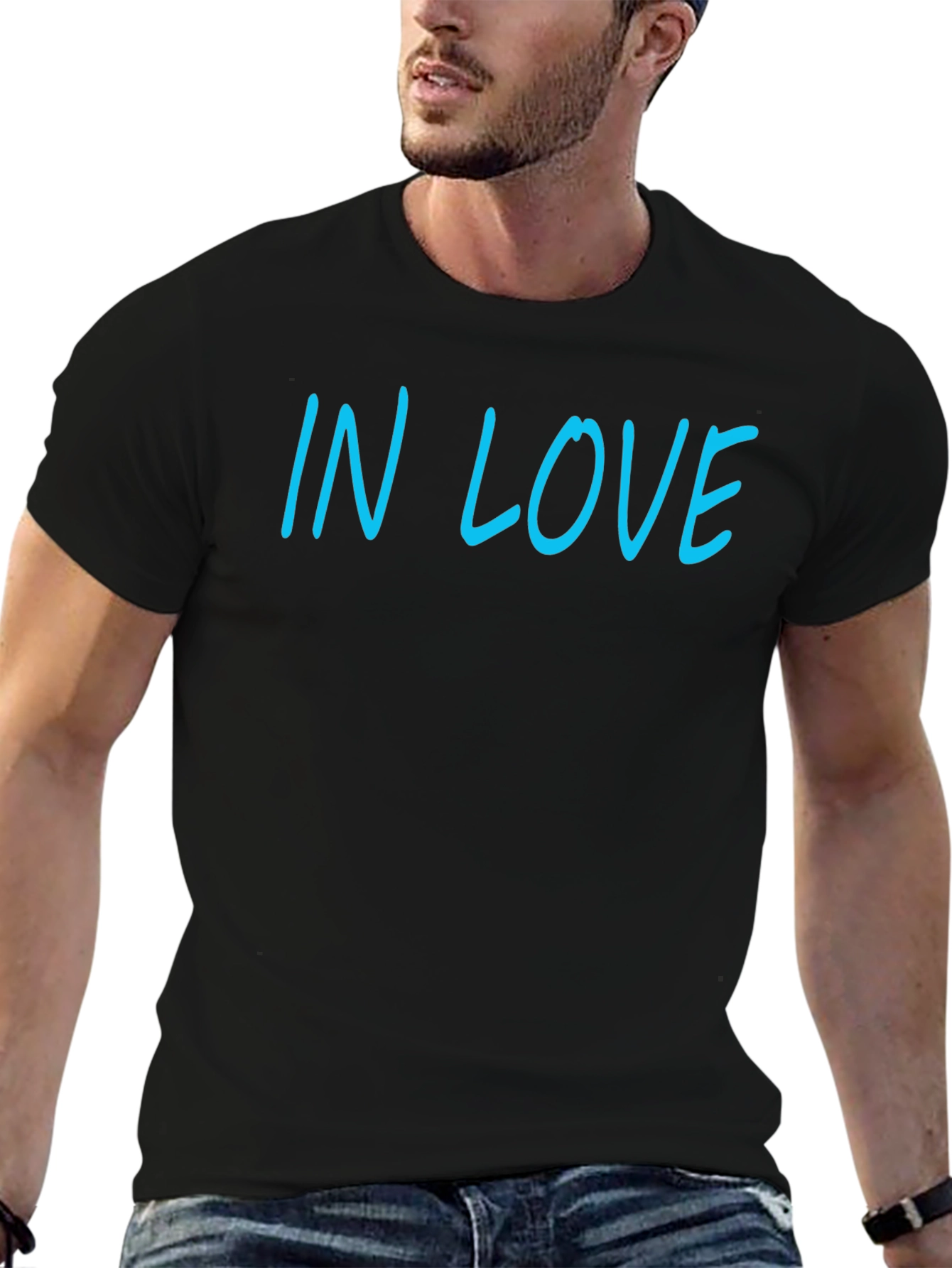 In Love Graphic Tee - Casual Black T-Shirt