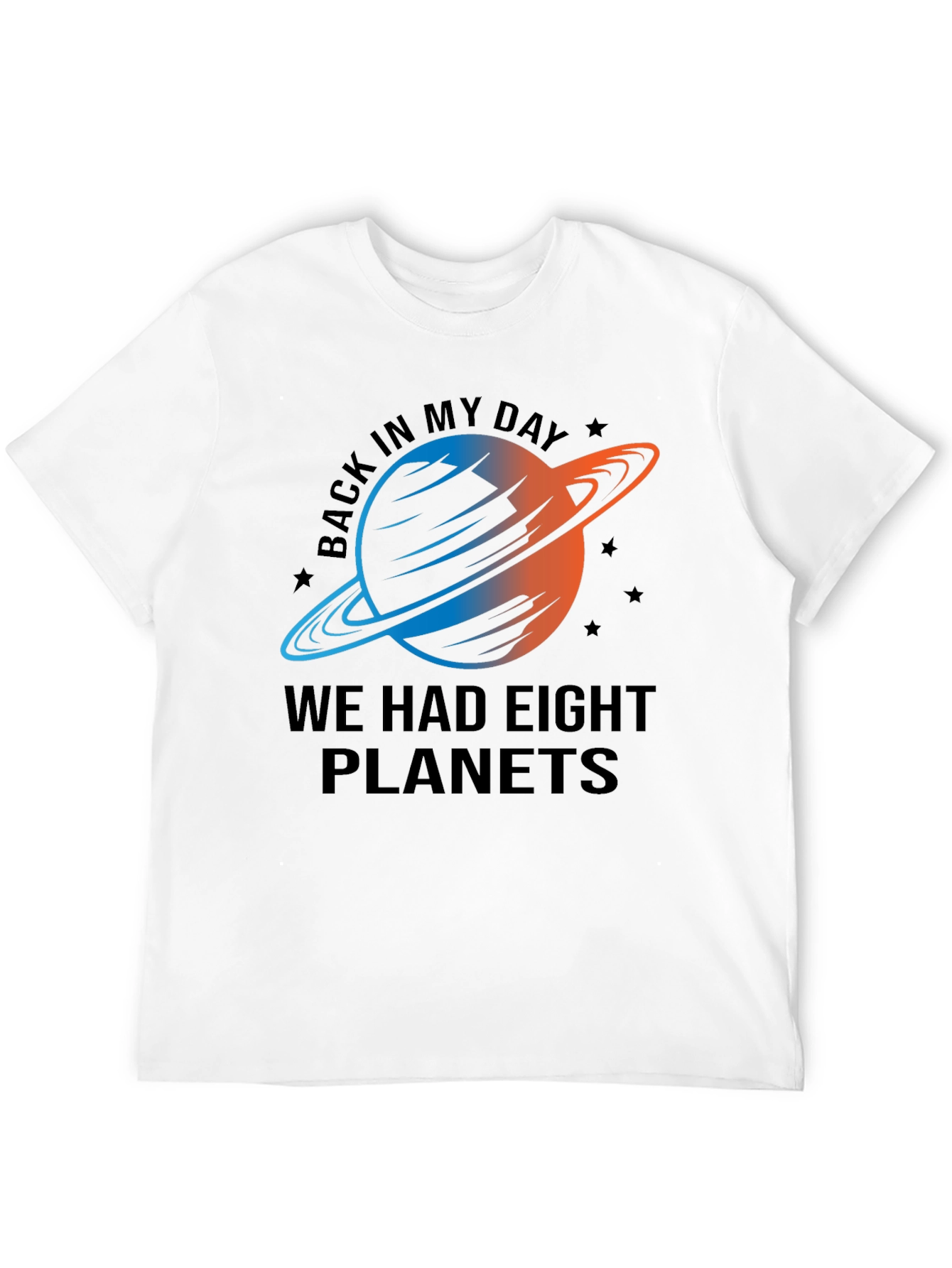 Eight Planets Graphic T-Shirt - Retro Astronomy Tee