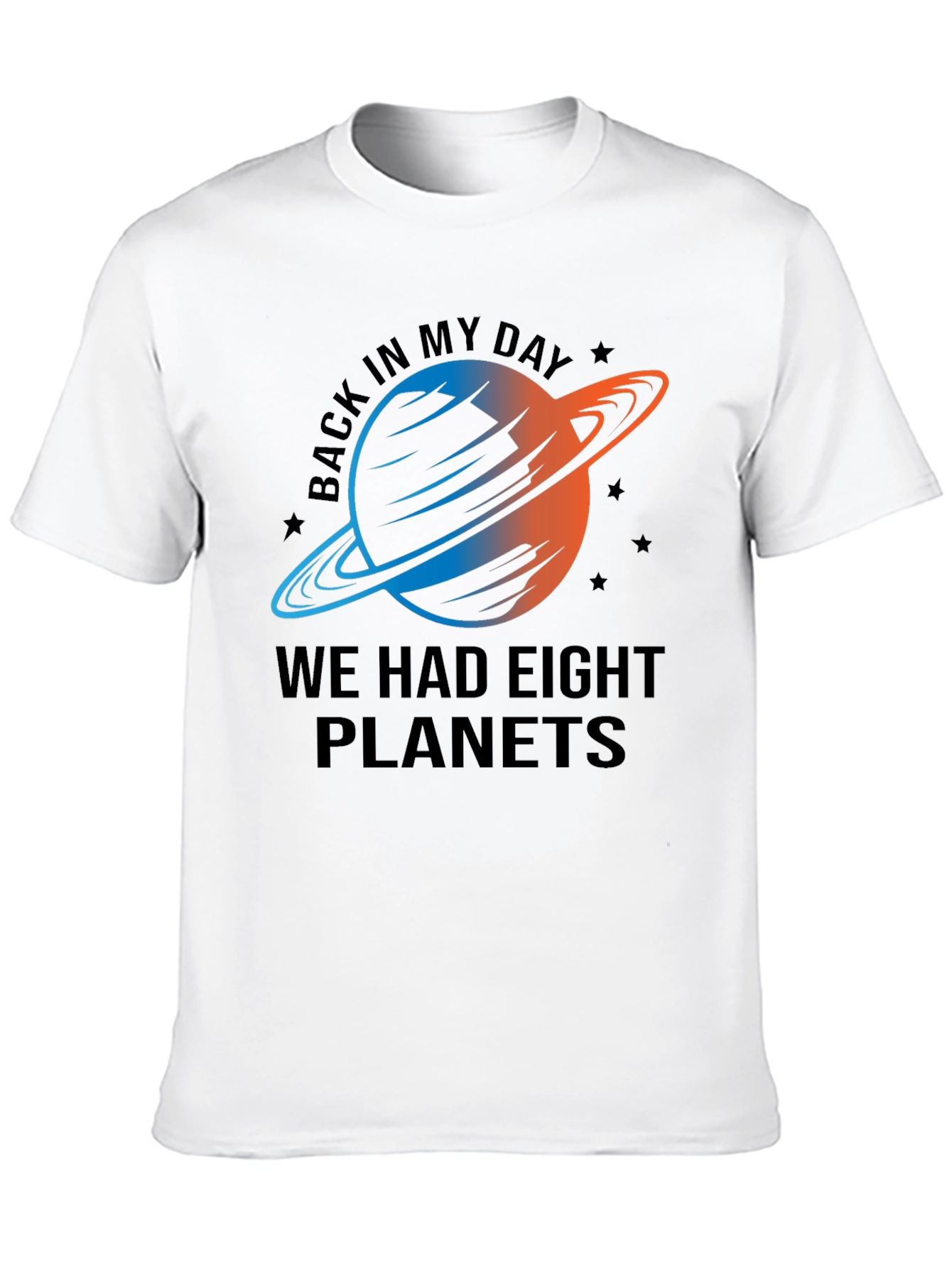 Eight Planets Graphic T-Shirt - Retro Astronomy Tee